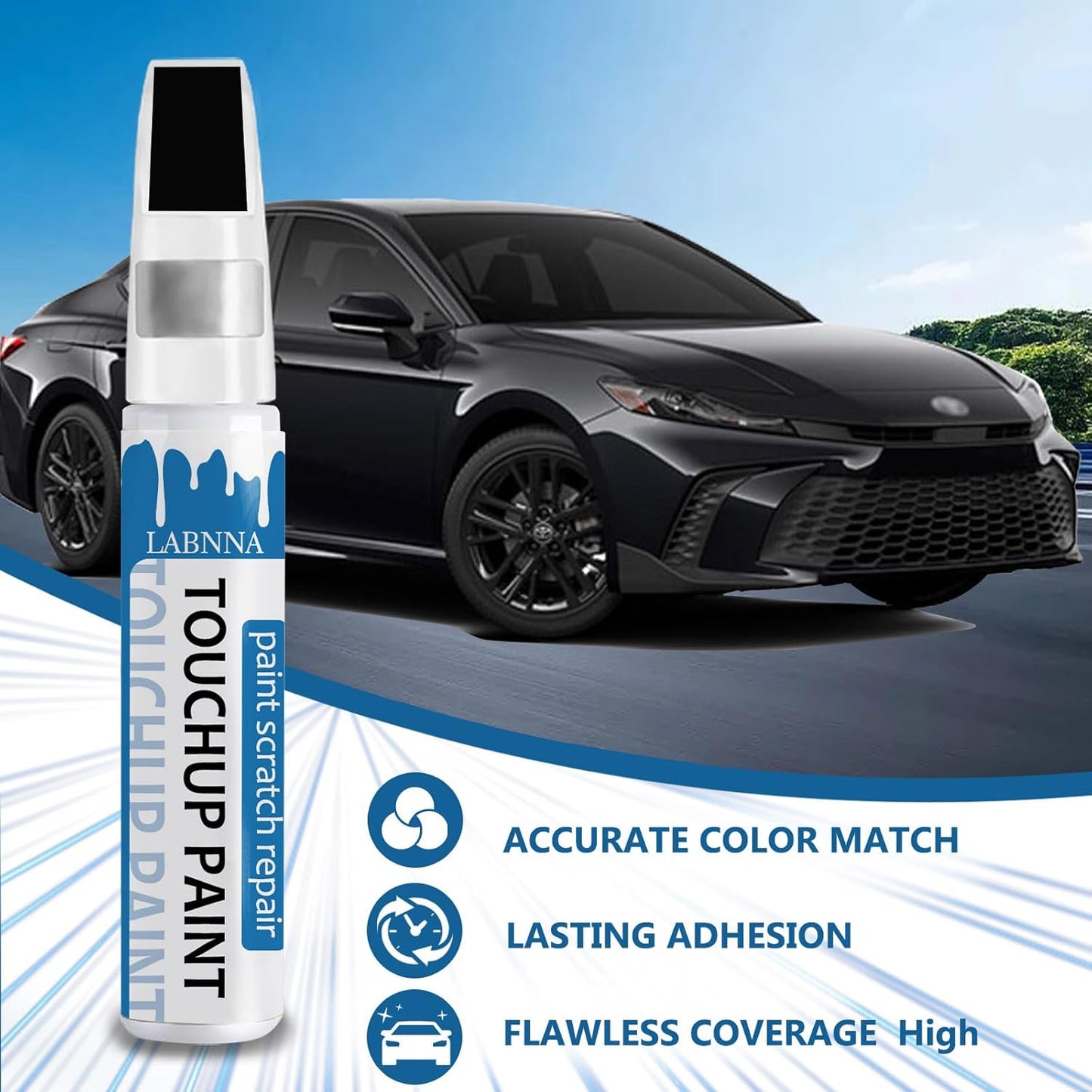 Magnetic Gray Metallic (1G3) Touch Up Paint for Toyota-Exact Match 2 in 1 touchup Paint Pen for Chips and Nicks Repair Car Paint Scratch Repair Kit