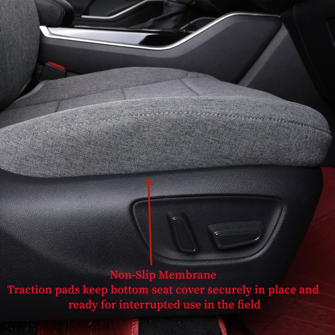 coverdream Camry Seat Covers Custom Fit for 2018-2024 Toyota Camry L LE SE SE Nightshade,Full Coverage Polyester Car Seat Protector (Full Set,Gray)