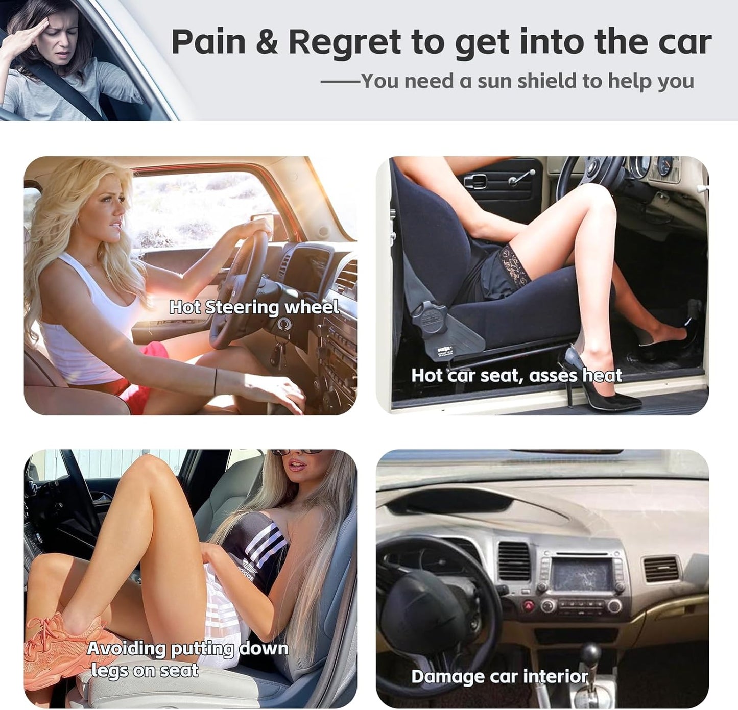 Sun Shade Sunshade for Toyota Tundra Windshield Cover, 4-Layer Front Window Shade Custom fit Tundra 2007-2021 Limited SR5 Platinum TRD Pro Pickup Sun Visor 240T Shade Blocks UV Rays Car Accessories