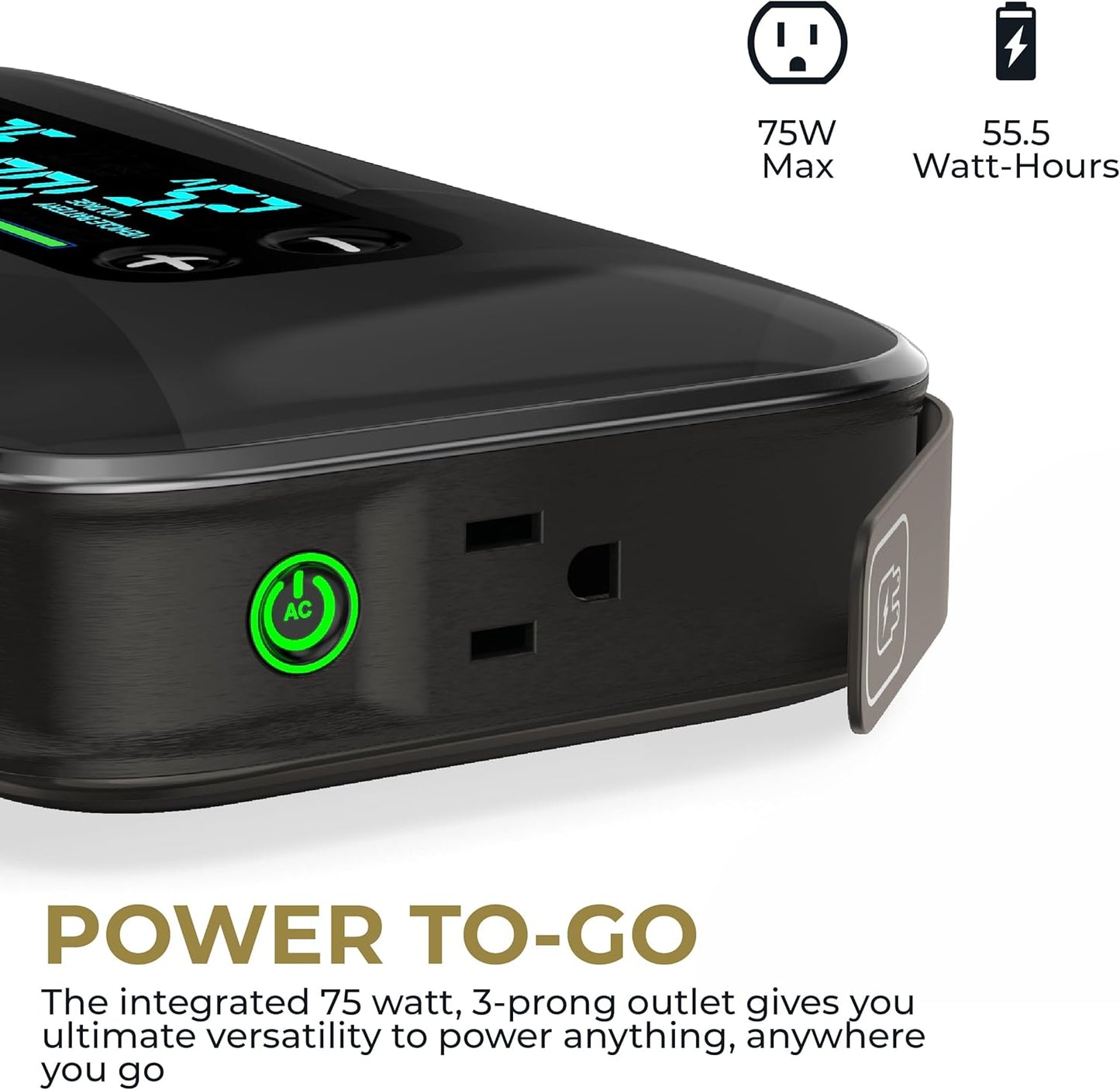 HALO Bolt Ultimate 3 Portable Car Battery Jump Starter | 130 PSI Air Compressor, 55.5Wh USB Power Bank, Large Display, Emergency Floodlight & Charger, Jumps Cars SUVs & Trucks, Inflates Tires — Purple