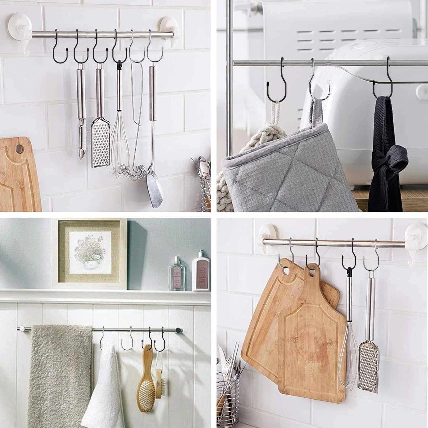24-Pack Purse Hangers for Closet, Large 5-inch Twist Design Hooks for Bags, Purses, Handbags, Belts, Scarves, Hats