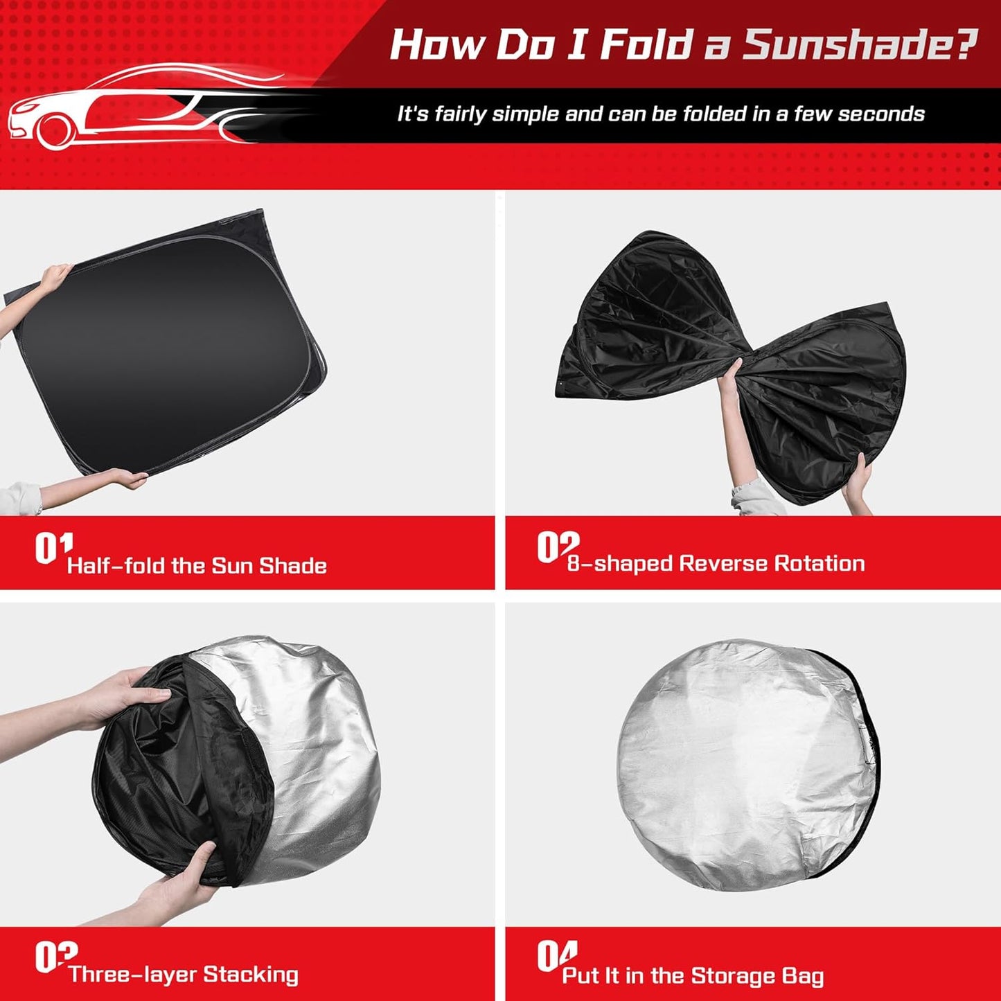 ARISMOTOR Windshield Sun Shade for Che-vrolet Chevy Express Cargo Van 1500 2500 3500 4500 1996-2026, Custom Fit Foldable Front Window Sunshade Sun Visor Protector, Block UV Rays Keep Your Car Cooler