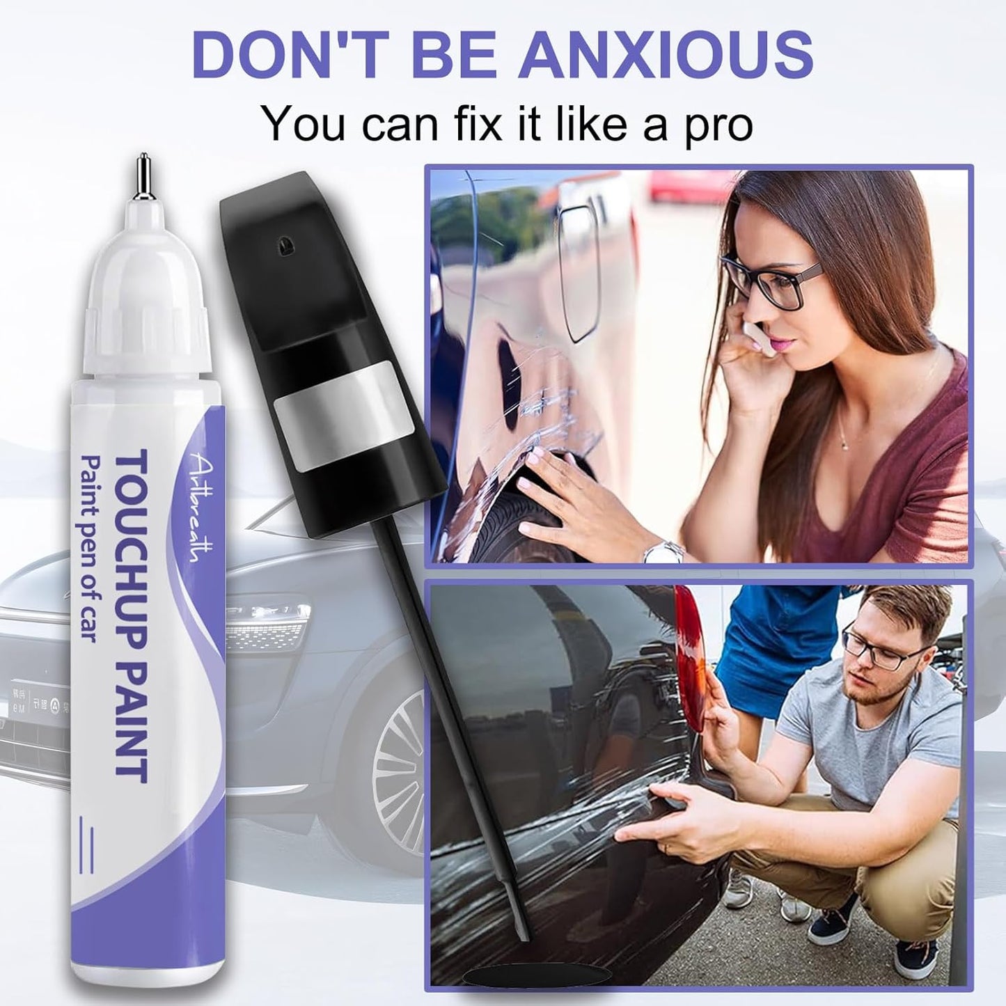 Touch Up Paint for Mercedes Benz Mars Red (590/3590)-Exact Match–Chips and Nicks TouchUp Paint Pen Scratch Repair Car Accessories Car Paint Pen for Erase Car Scratches