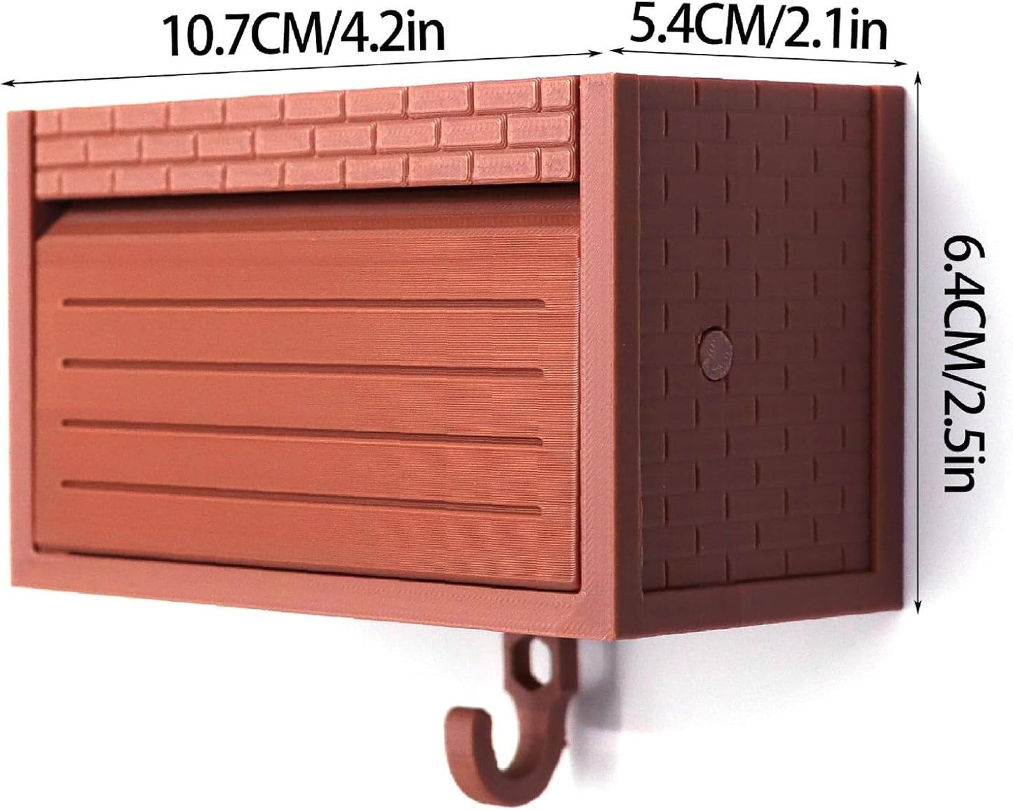 Wall-Mounted Car Display Key Holder, Decorative Garage Model Design, Multiple Colors（No Car） (Brick-White(No Car)