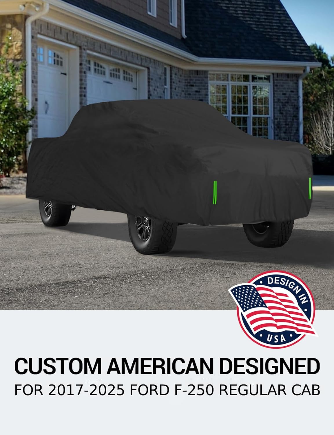 Proadsy 2025 Upgrade Car Cover for 2017-2025 Ford Super Duty F-250 Regular Cab 8 ft Bed All-Weather Windproof Waterproof UV Protection Defense Against Rain Snow Dust Sun Outdoor Truck Cover
