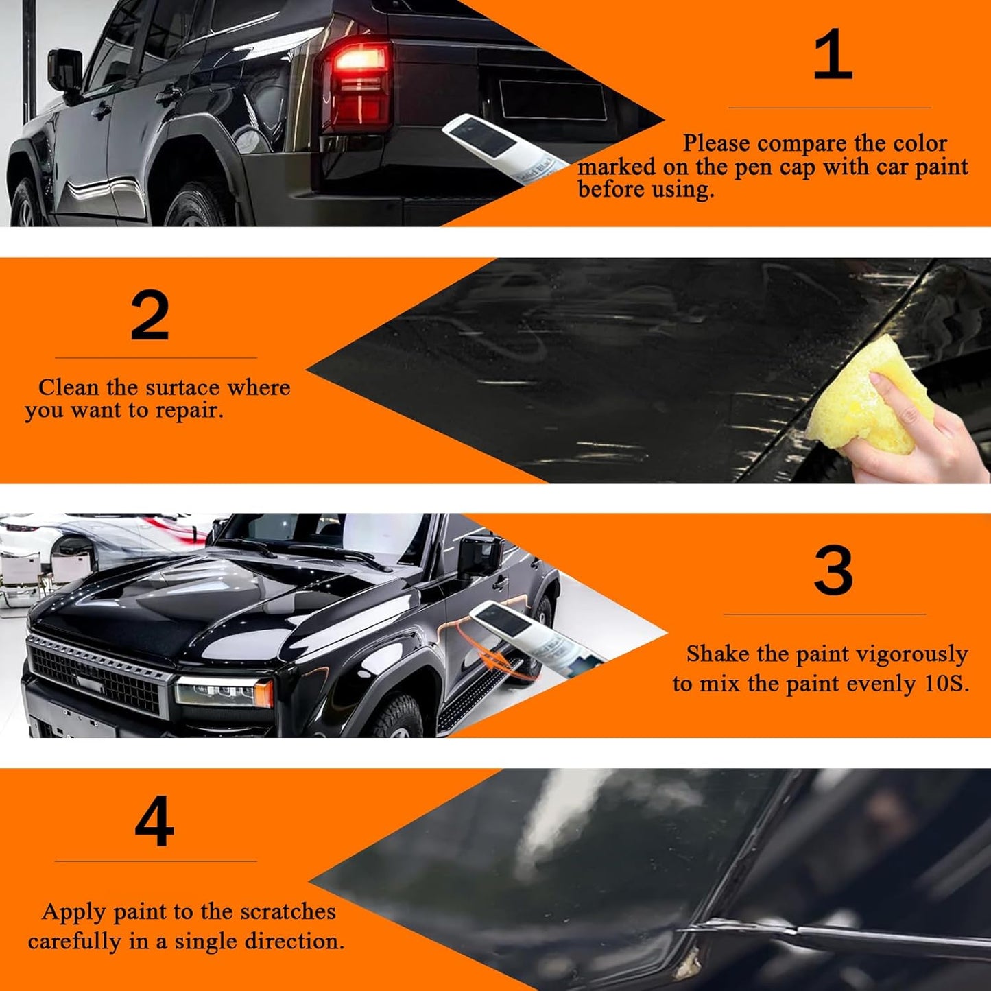 040 Super White/Ice Cap Touch Up Paint for Toyota, Car Paint Pen Scratch Repair Two-In-One Touch Up Paint, Premium Car Scratch Remover for Deep Scratches
