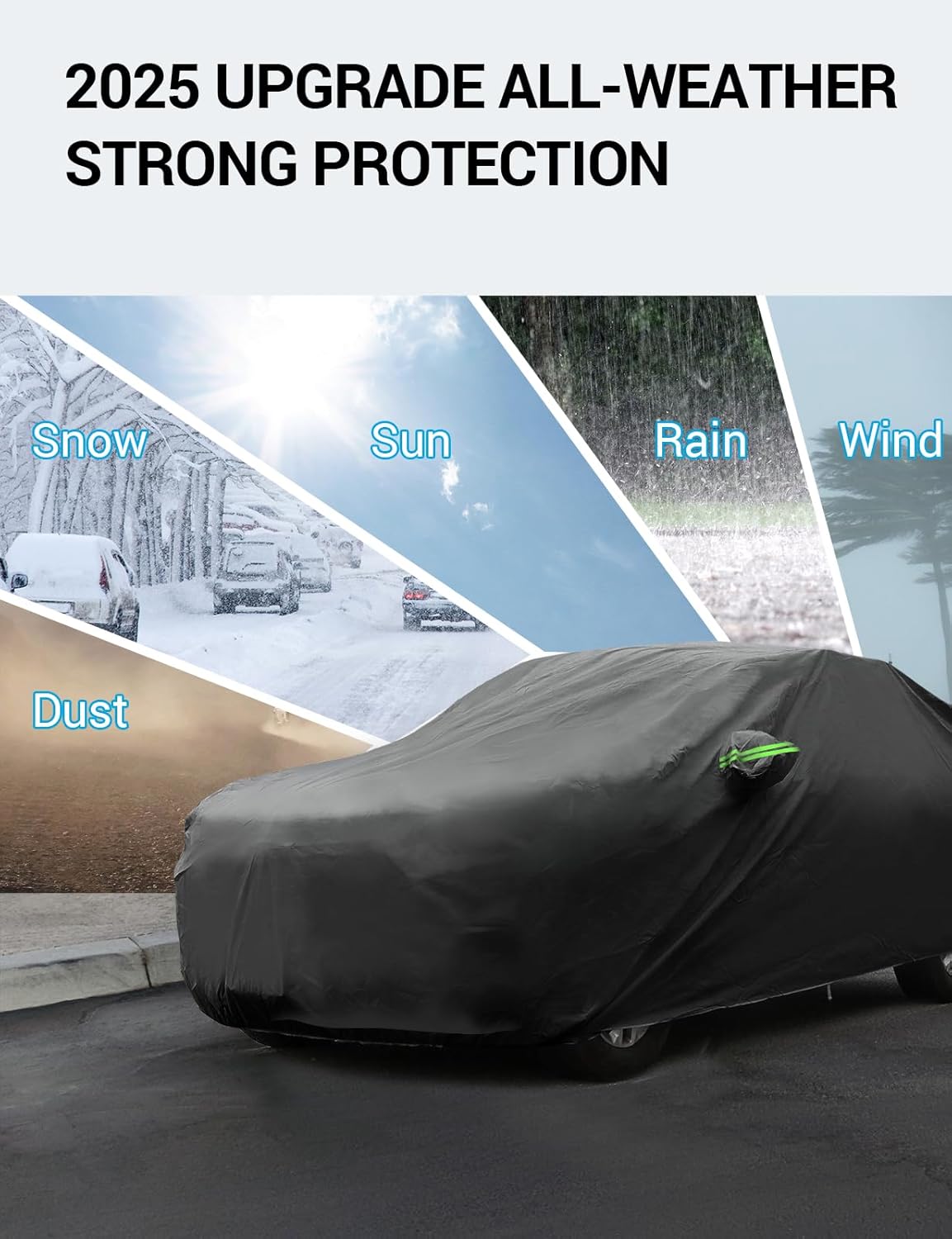 Proadsy 2025 Upgrade Car Cover Custom Fit for Lincoln Nautilus 2024 2025, Waterproof All Weather for Automobiles, Full Exterior Cover Rain Snow Sun Protector Indoor Outdoor Car Cover