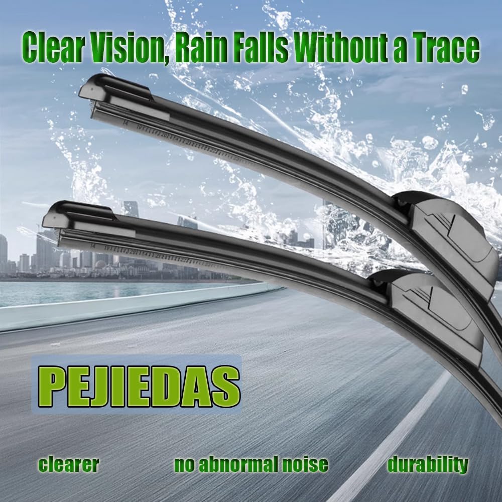 3 Wiper Blades, Front Wiper + Rear Wiper Blades for Dodge Durango 2011-2022/Jeep Grand Cherokee 2014-2022 (22 inch + 21 inch + 11 inch Wiper Blades) OE Original Style