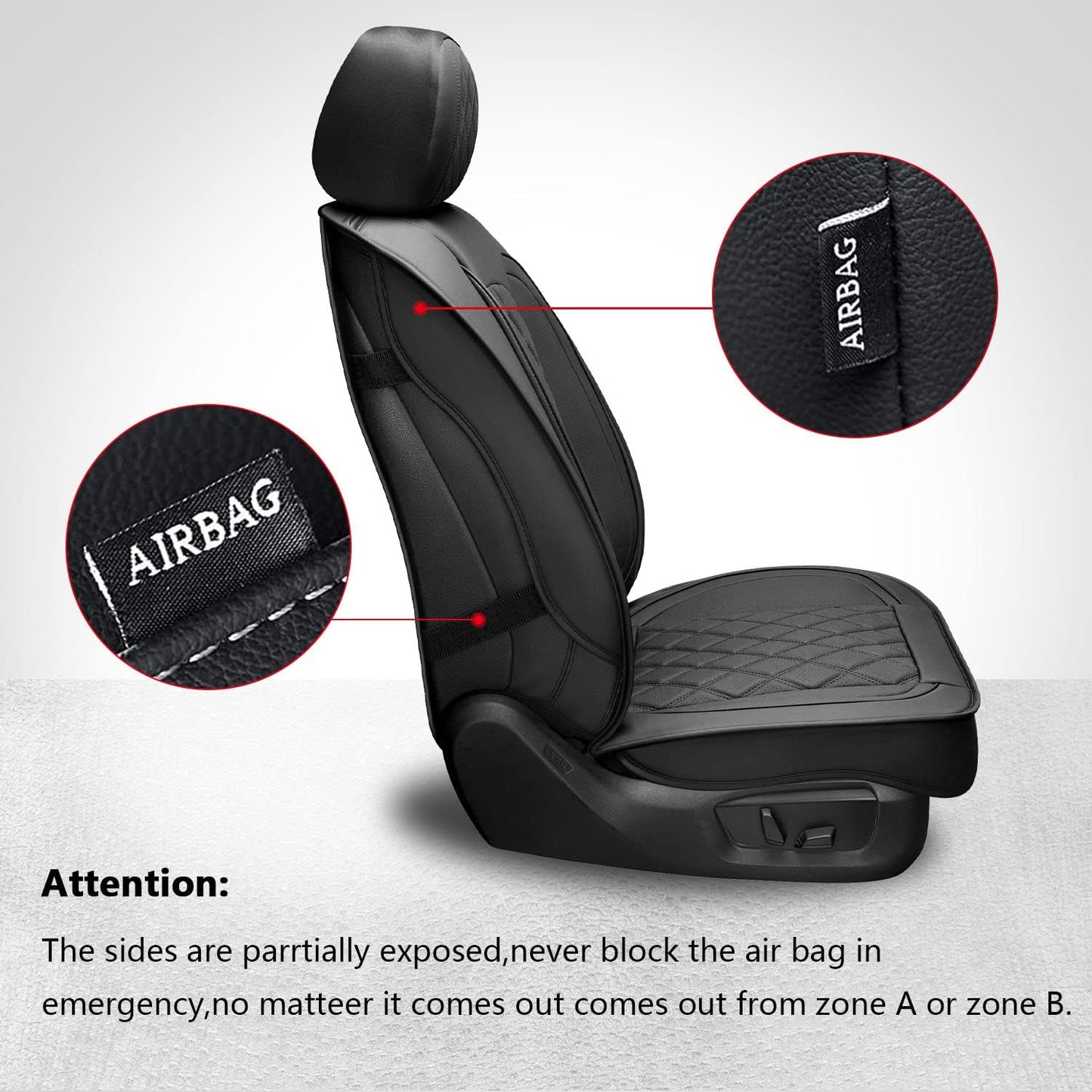 MIROZO Truck Seat Cover for Dodge Ram, Waterproof Ram Seat Cover Compatible with 2009-2025 RAM 1500 2500 3500 Truck Pickup Crew Quad Cab with Split Bench 40/60(Black,Full Set Curved Back)