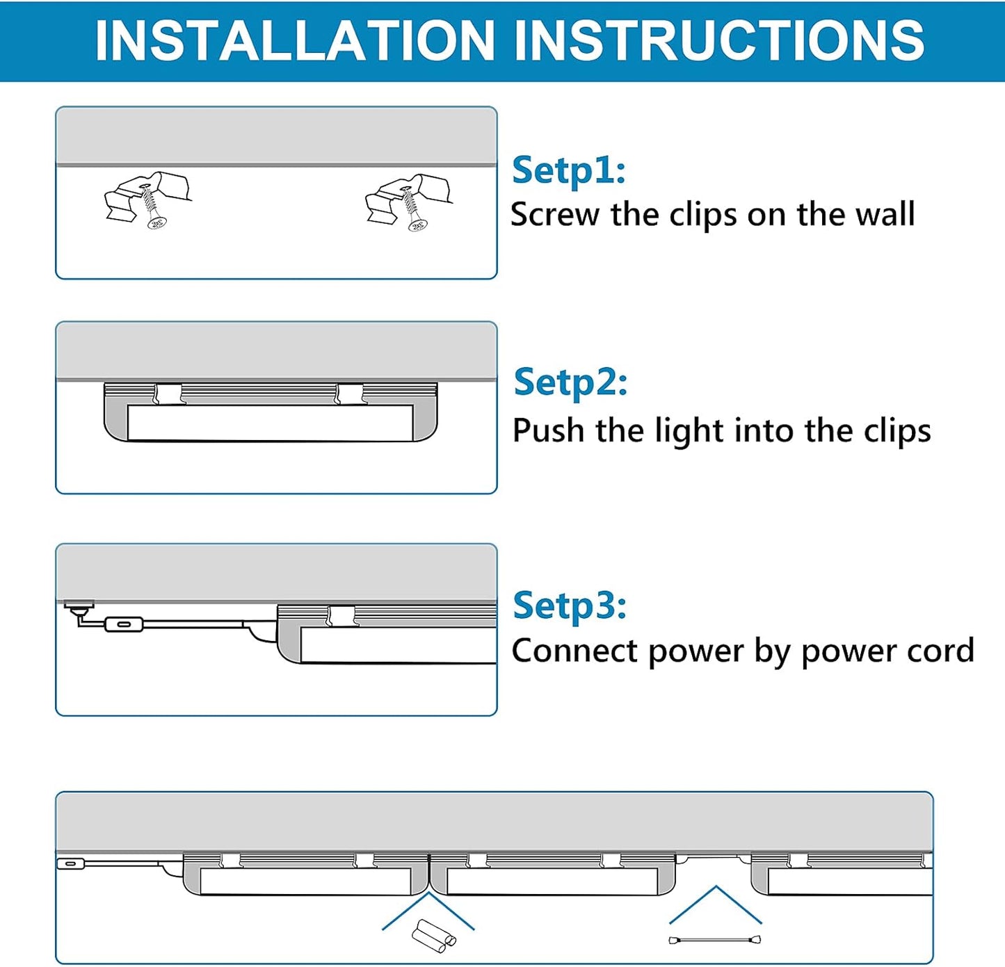 (6-Pack) 4FT LED Shop Light, 72W 6000K Cold White 9500LM Super Bright T8 Integrated LED Tube, 4 Rows Linkable Shop Lights, T8 LED Tube Lights, 4 LED Shop Lights for Garage 4 Foot with Plug