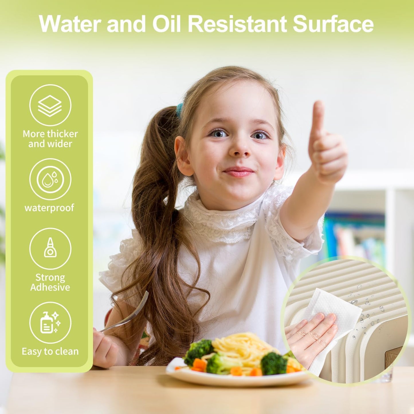 Baby Proofing Wall Corner Protector,Edge Guard Corner Protector,6.56ft Thinken Soft Corner Protectors Pre-Taped Soft Rubber Foam Edge Cushion for Furniture (White, 6.56Ft x 5.9" W x 0.47" Th)