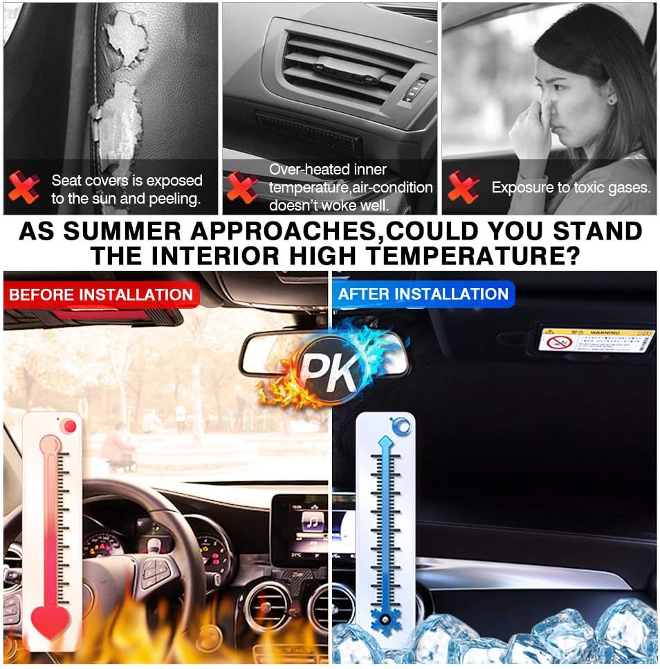 KUST Windshield Sun Shade for 2014-2020 Nissan Rogue (NOT for Rogue Sport & 2021 Rogue 3rd Gen. T33) Sunshade Foldable Window Sun Visor Protector Blocks UV Rays Keep Your Car Cooler