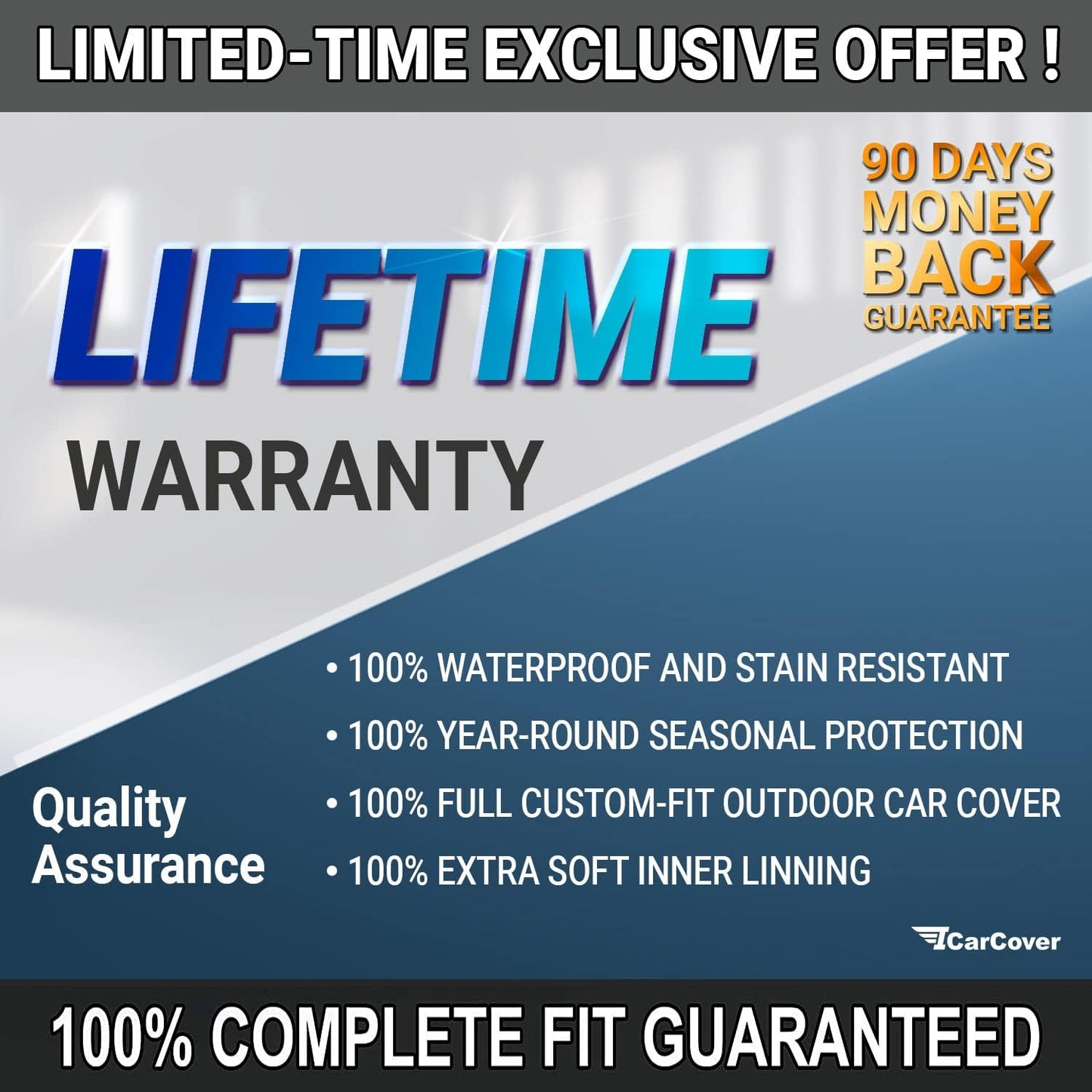 iCarCover Premium Car Cover for 1954-1958 Buick Century Wagon Heavy Duty Waterproof All-Weather Automobiles Custom Fit Indoor Outdoor UV Snow Protection Covers with Straps and Bag