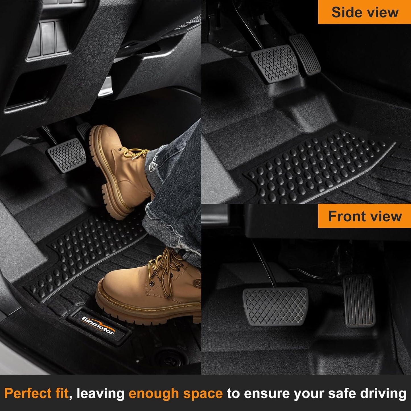 Binmotor-Floor Mats & Cargo Liner for Nissan Armada/Infiniti QX80 2025丨Bucket Seat (7 Seats) 丨TPE All Weather Car Mats for Nissan Armada Accessories Floor Liners Rubber Trunk Mat
