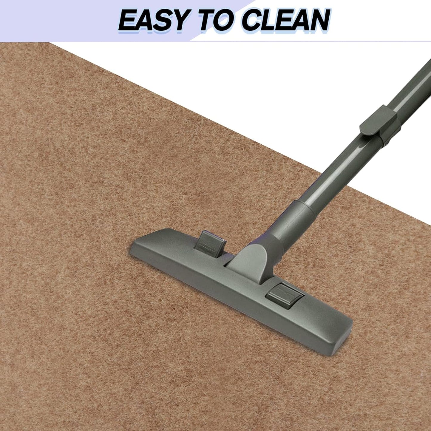 Custom Size Backed Non-Slip Area Rugs Runner, Easy Clean, Waterproof Runner Rugs for Hallway Entryway, Kitchen, Laundry, 3FT x 39FT, Beige