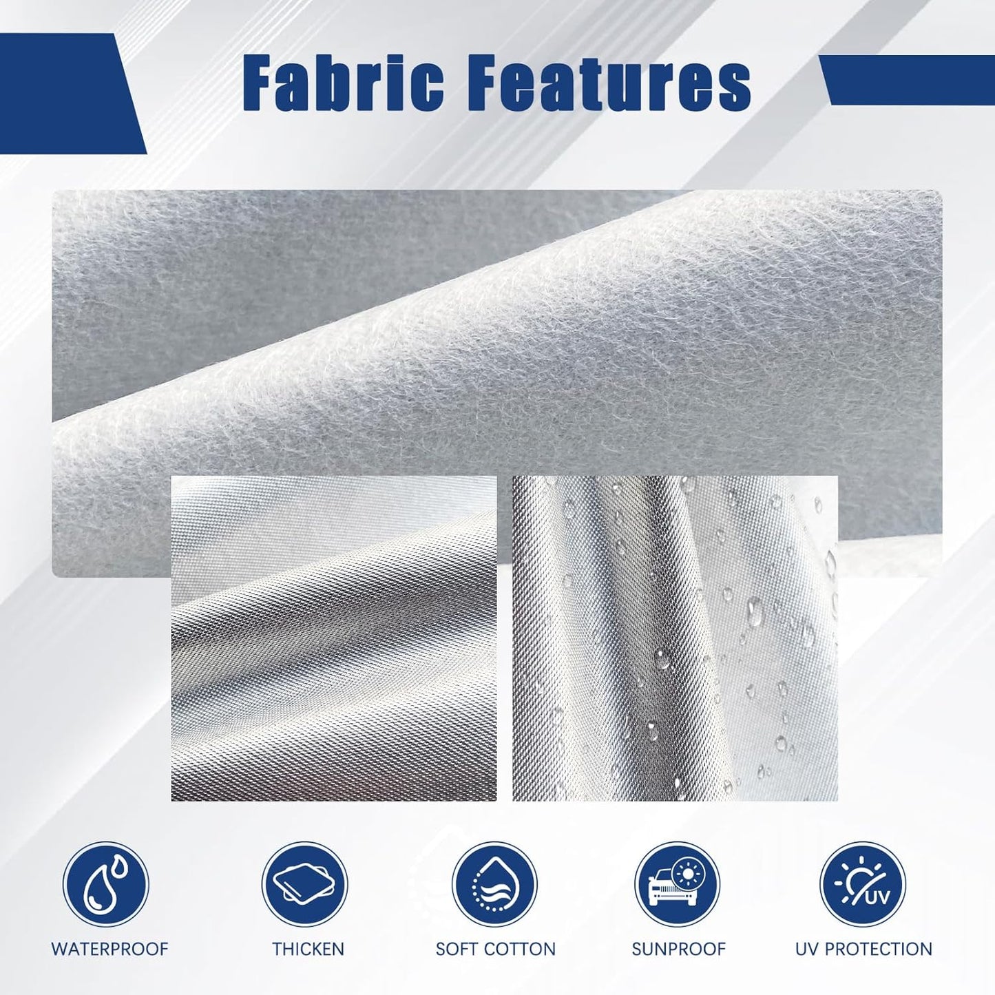 Kayme 6 Layers SUV Car Cover Custom Fit for Ford Edge（2013-2025） Waterproof All Weather for Automobiles, Outdoor Full Cover Rain Sun UV Protection.Silver