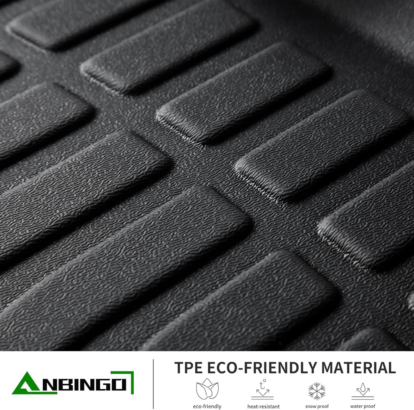 ANBINGO®Floor Mats Fit for Chevy Tahoe/GMC Yukon (NO XL) 2007-2014&Cargo Liners All Weather Mats for Chevy Tahoe TPE Car Mat Rugs for GMC Yukon Rubber Trunk Carpet for Tahoe Automotive Accessories