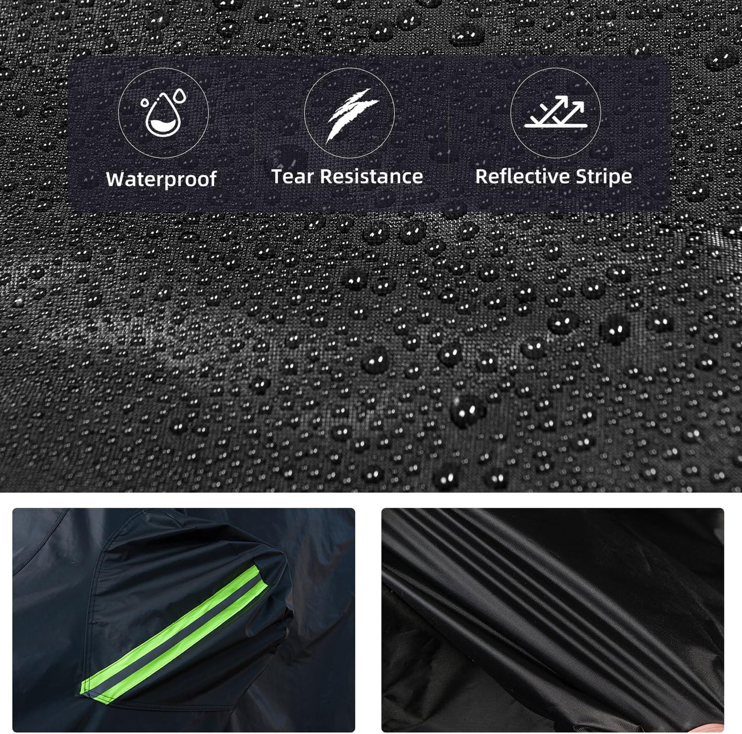Car Cover for Tesla Model 3, Custom Fit Waterproof All Weather Full Exterior Cover Rain Snow UV Protection with Door Zipper Charging Port