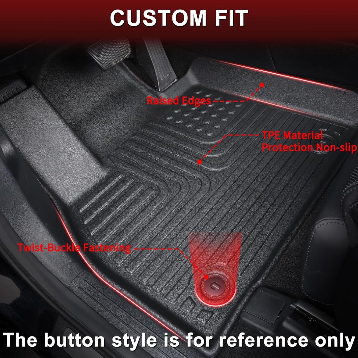 Wayhigh-All Weather Floor Mats and Cargo Liner Set Fit for 2025 Subaru Forester TPE Car Mats Waterproof Heavy Duty Rubber Floor Liners for 2025 Subaru Forester