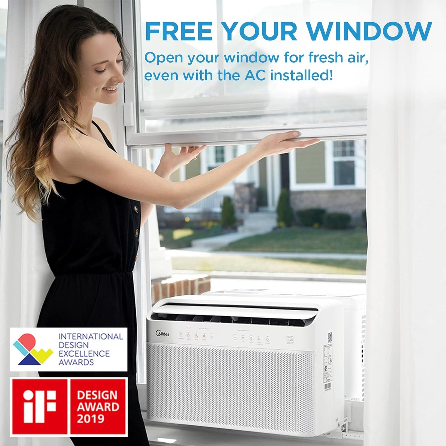 Midea MAW10V1QWT U-Shaped AC Window Air Conditioner