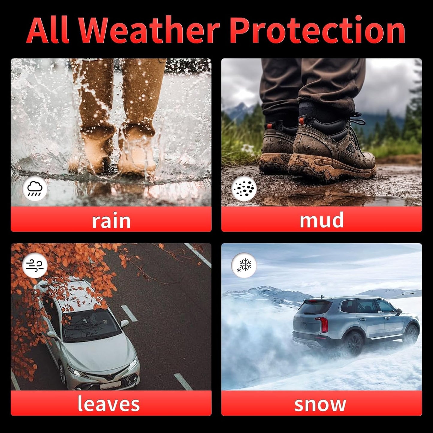 Wayhigh-All Weather Floor Mats & Cargo Liner Set for Nissan Kicks 2018-2024,Custom Fit TPE Car Mats Waterproof Heavy Duty Rubber Floor Liners Kicks Accessories