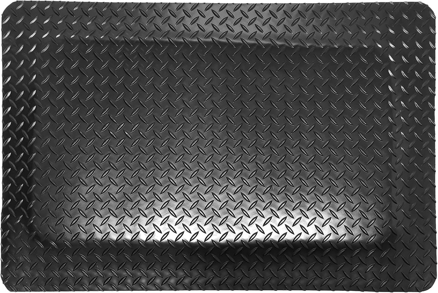 Rhino Mats, American Classic Diamond Anti-Fatigue Mats, Industrial Ergonomic Comfort Standing Mat for Work, Home, Garage, Office, Kitchen or Anywhere (Black 1" Thick, 4 FT. x 22 FT.)