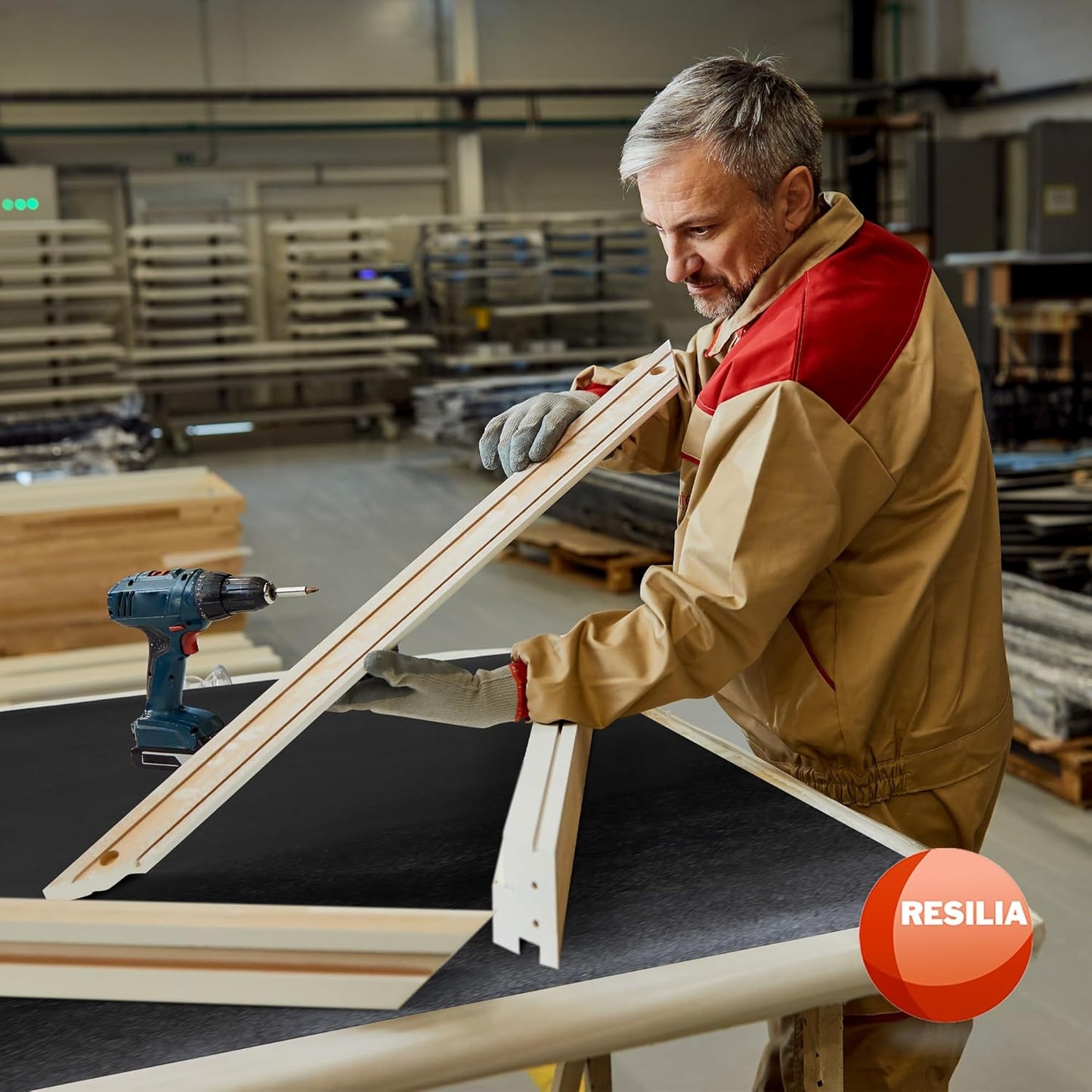 RESILIA Work Bench Mat - 28" X 96", Scratch-Resistant PVC Mats - Protect Your Workbench, Table, or Tool Station from Painting, Woodworking, Crafting, Building, & More, Black, Made in The USA