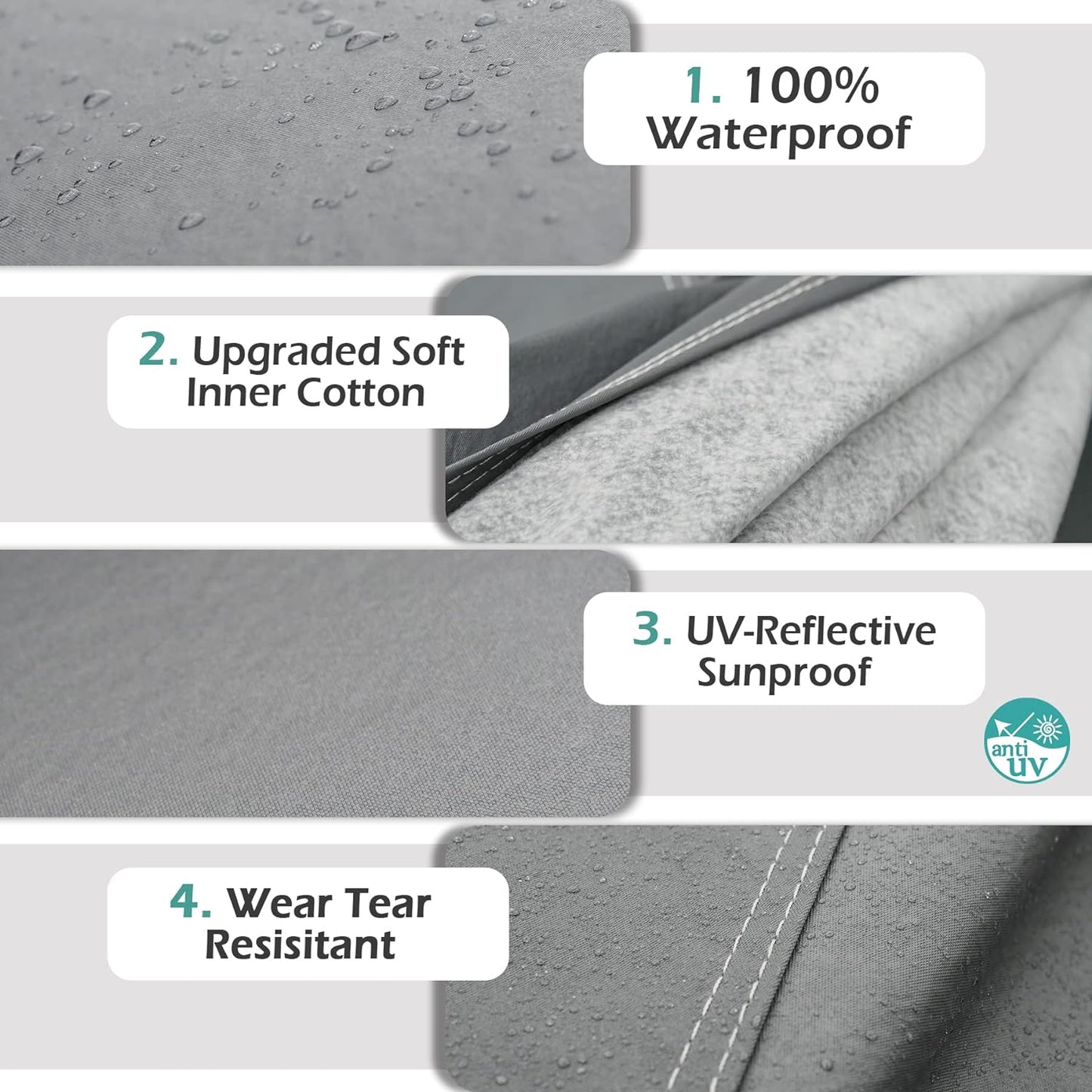 16 Layers Large SUV Car Cover Waterproof All Weather Heavy Duty, Universal Fit Cadillac Escalade ESV, Chevrolet Chevy Suburban, Ford Expedition Max, GMC Suburban, Lincoln Navigator LWB etc.