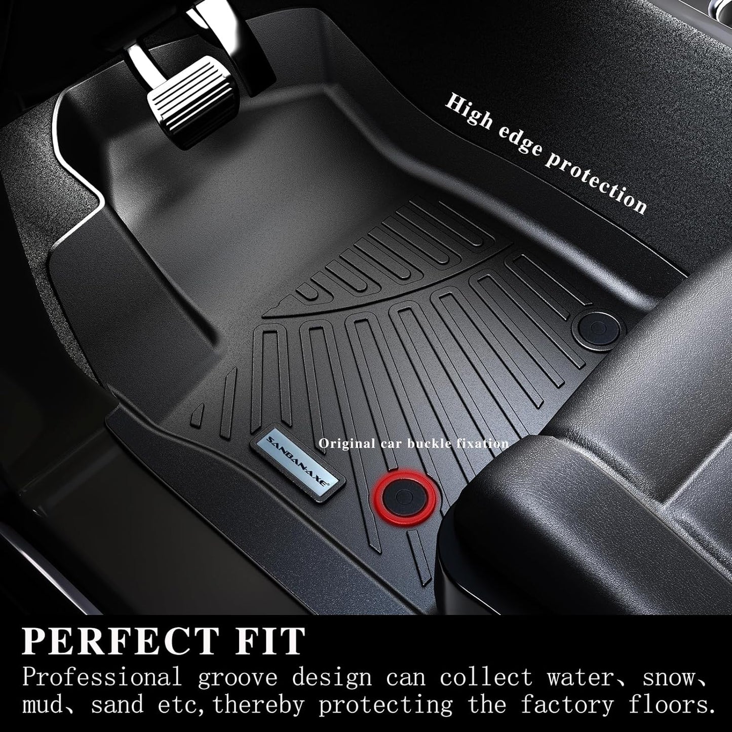 Floor Mats & Trunk Mat for 2019-2024 2025 BMW X5 40i/50i/M50i/M60i/M/M Competition,TPE All Weather Protection 2 Rows Full Set Car Mats