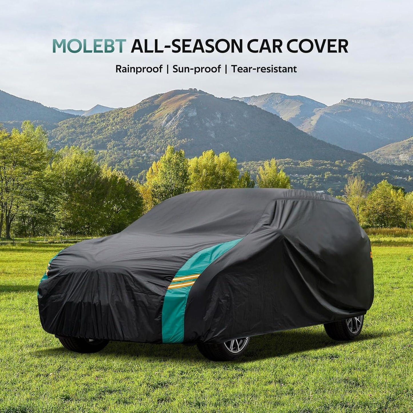 SUV Car Cover Custom Fit for Subaru Forester(2009-2025), Waterproof All Weather for Automobiles, Outdoor Full Cover with Windproof Clip Straps.