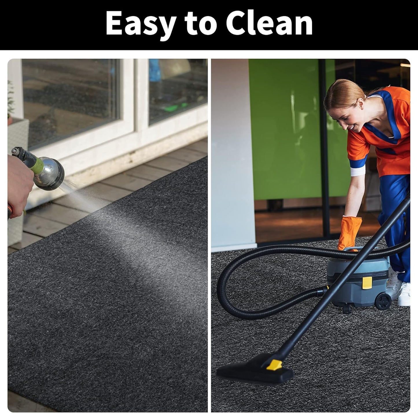 HOMBYS Extra Large Garage Floor Mats for Under Car, Dark Grey Garage Flooring Rug, Motorcycle Oil Spill Mat, Absorbent Oil Garage Parking Mat 8’10" x22', Non Slip and Waterproof Backing