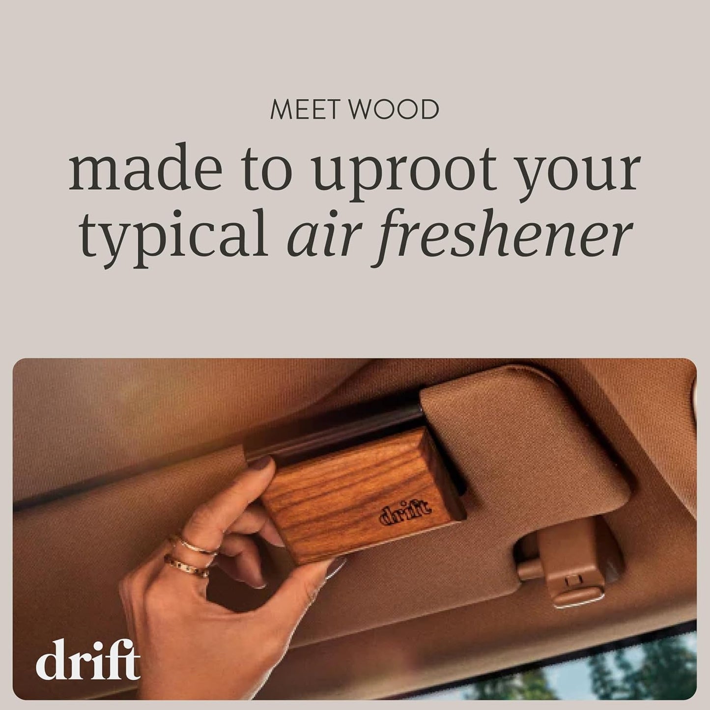 Drift Car Air Freshener - Wooden Deodorizer - Vehicle Odor Remover - Auto Scent Diffuser - Long-Lasting Car Freshening - Cabana Scent Refill - Pack of 3 - NO CLIP INCLUDED
