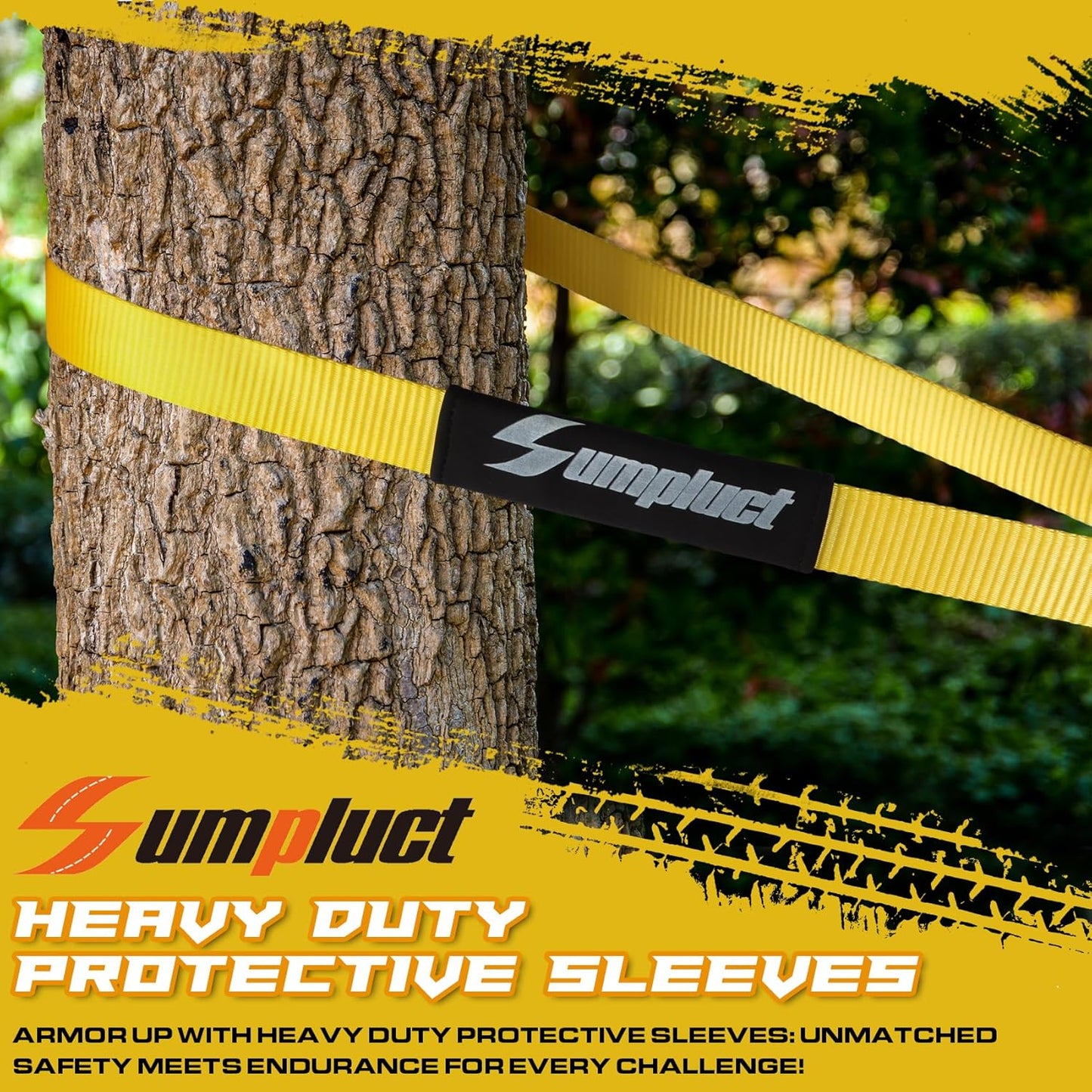 Recovery Tow Strap 2in X 20ft Exceed Heavy Duty 25,000 lbs Break Strength, Use for Emergency Towing Rope, Tree Saver, Winch Extension, Triple Reinforced Loops,Car Accessories