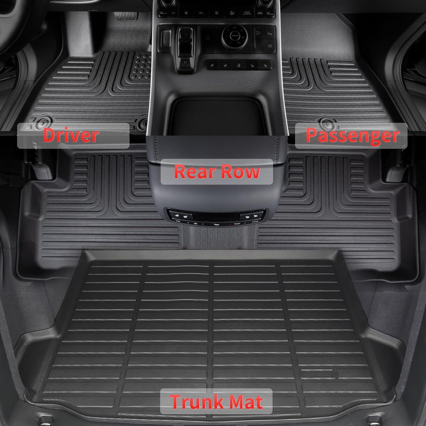 Floor Mats and Cargo Liner Set Fit for Benz GLE 350 GLE 450 (No for Coupe) 2020-2025 TPE Car Mats All Weather Protection Trunk Liner Custom Accessories