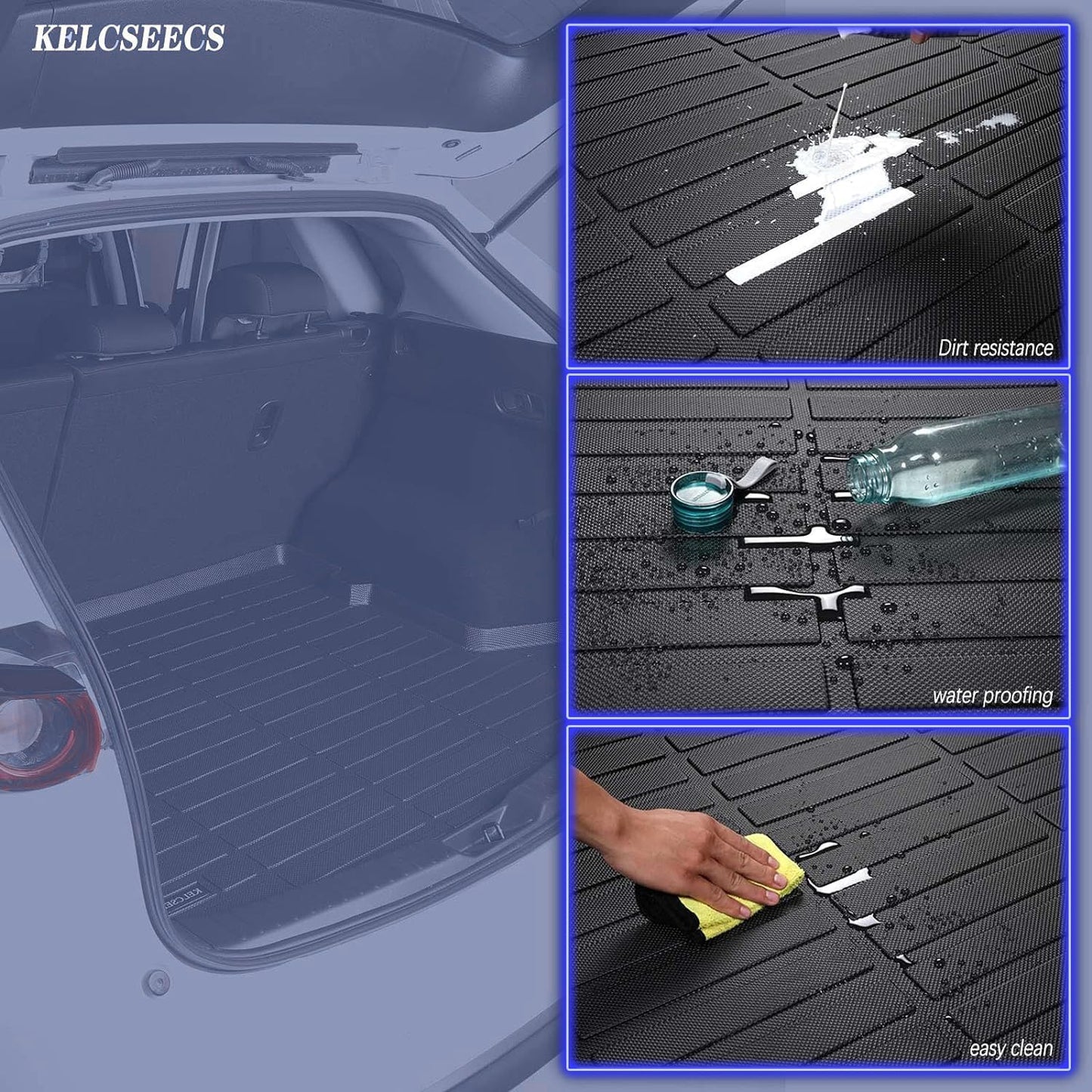 KELCSEECS Floor Mats & Cargo Liner Custom for Nissan Murano 2024-2018 2017.5 All Weather Car Mats TPE Floor Liners Murano Accessories