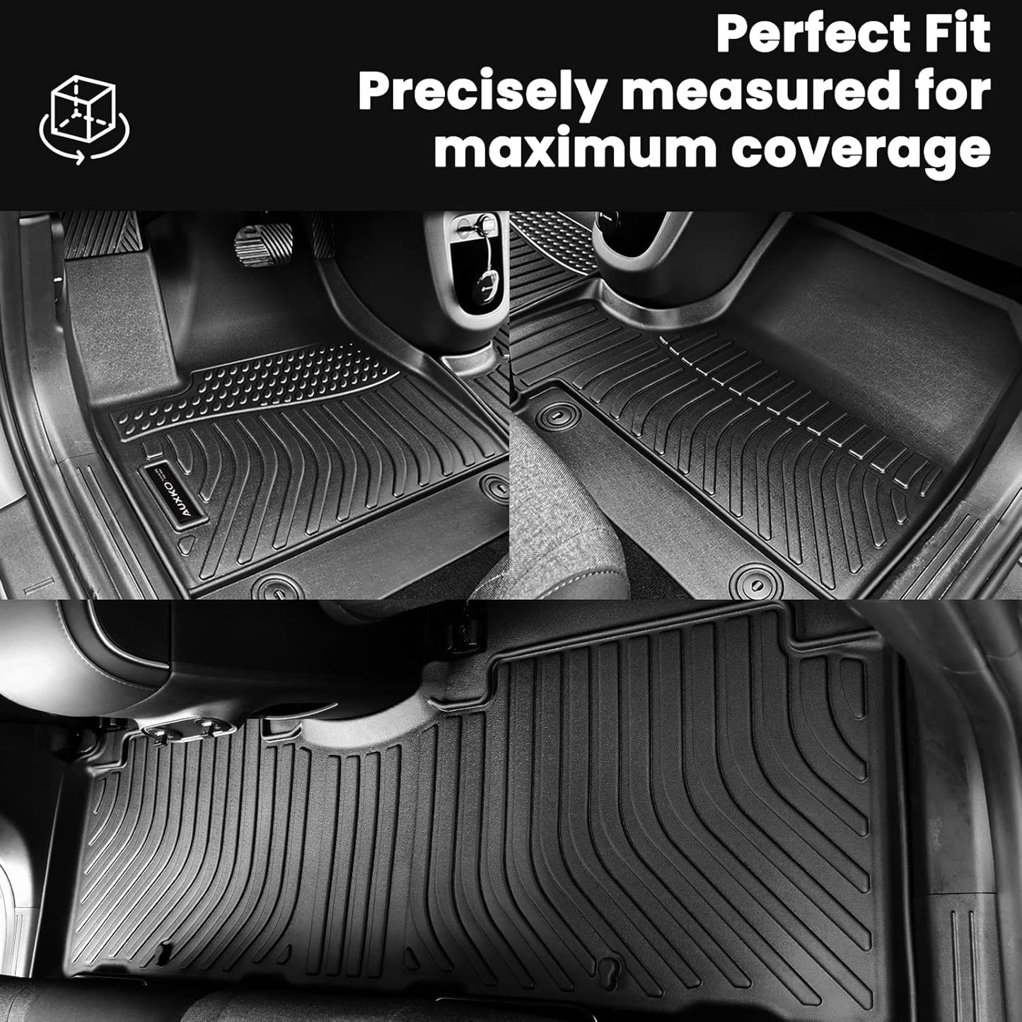 Auxko All Weather Floor Mats Upper Cargo Mat Fit for Honda CR-V 2023 2024 2025 2026(Include Hybrid) TPE Rubber Liners CRV Accessories Odorless Anti-Slip Floor Mats Cargo Mat for Upper Position