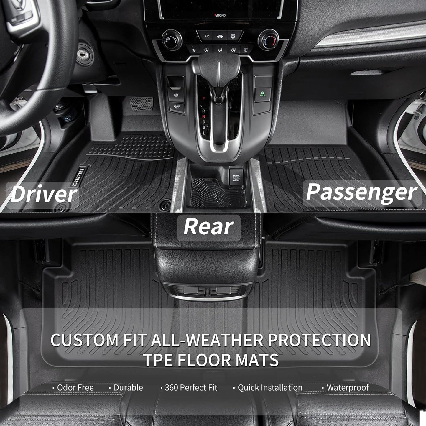 KELCSEECS® Floor Mats & Cargo Liner Custom for Hyundai Elantra & Elantra N 2021-2025,All Weather Protection TPE Floor Liners Front& Rear Row Full Set Elantra Accessories Black