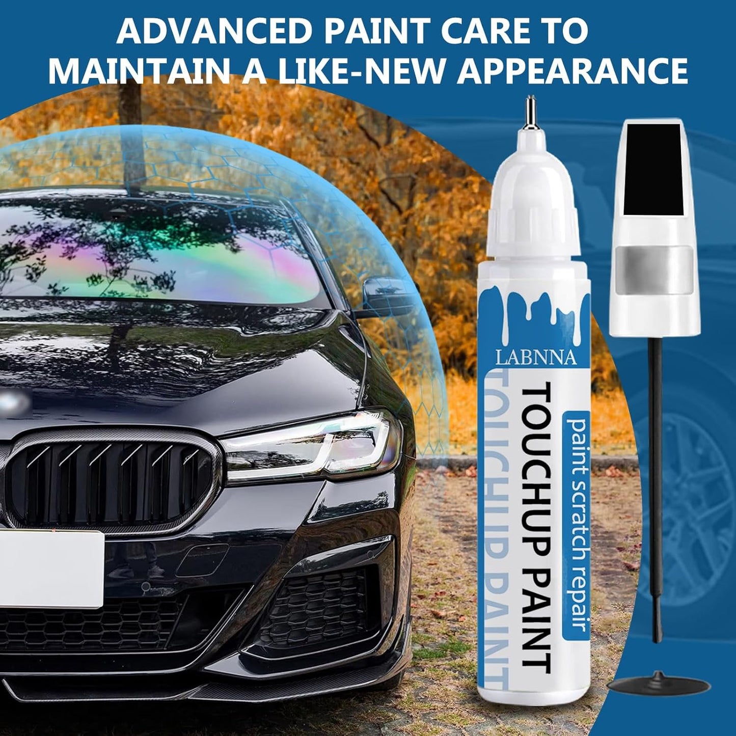 Dark/Nautical Blue Metallic(8S6) Touch Up Paint for Toyota-Exact Match 2 in 1 touchup Paint Pen for Chips and Nicks Repair Car Paint Scratch Repair Kit