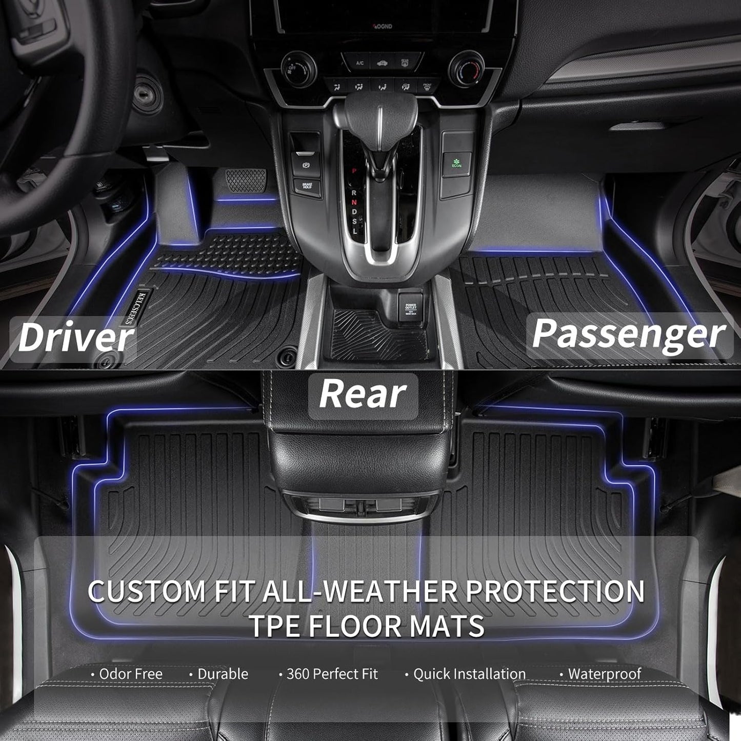 KELCSEECS Floor Mats & Cargo Liner for 2011-2022 2023 Dodge Charger AWD/Chrysler 300 AWD All Weather Car Mats Cargo Mat Trunk Mat Dodge Charger/Chrysler 300 Floor Mats Trunk Liner Accessories