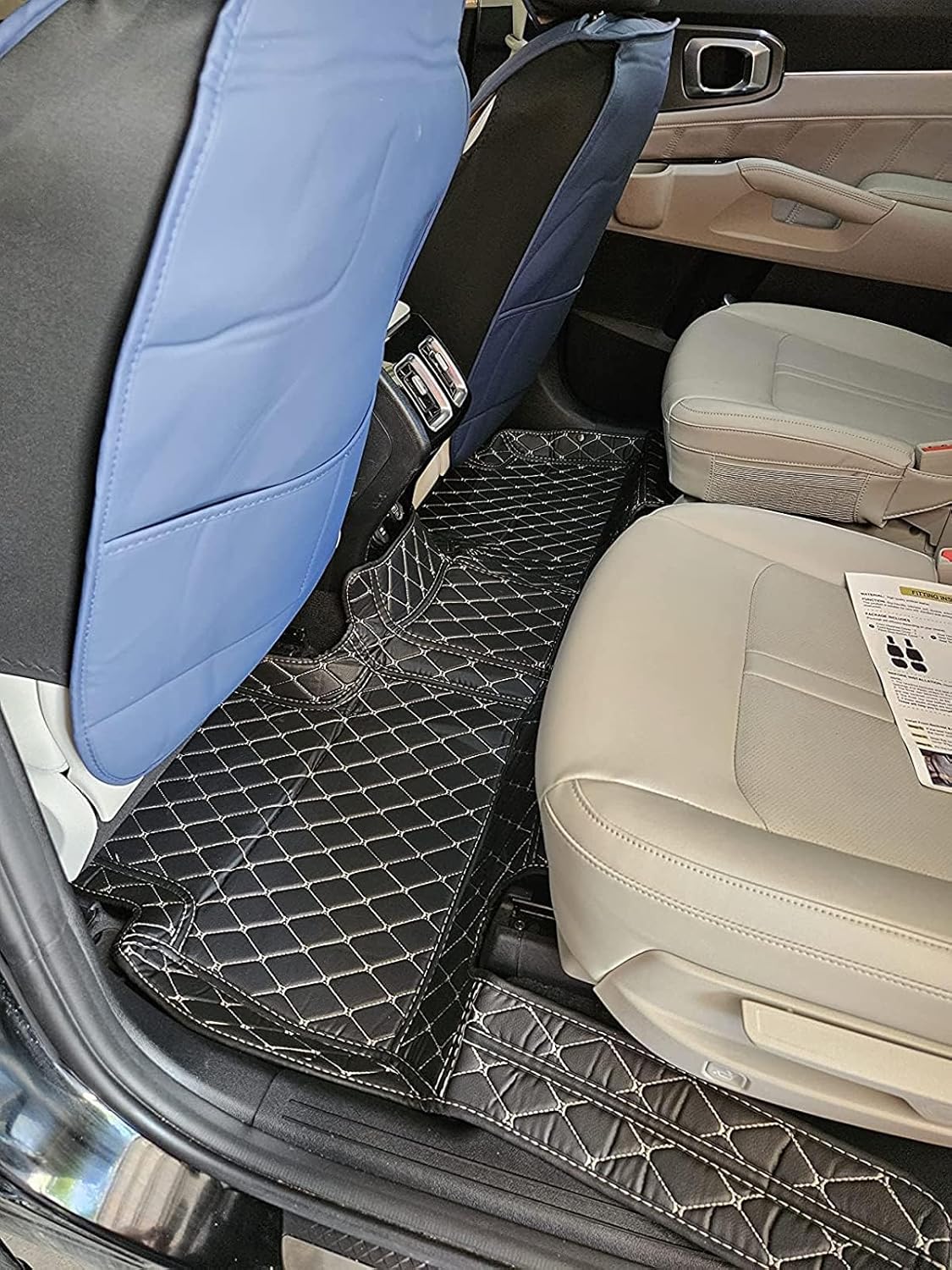 Custom Car Floor Mat Compatible with BMW Mercedes-Benz Toyota Cadillac Lexus Honda Infiniti Nissan Hyundai Kia Audi All Models Cars Sedans SUVs Automotive Mats (Red Stripe)