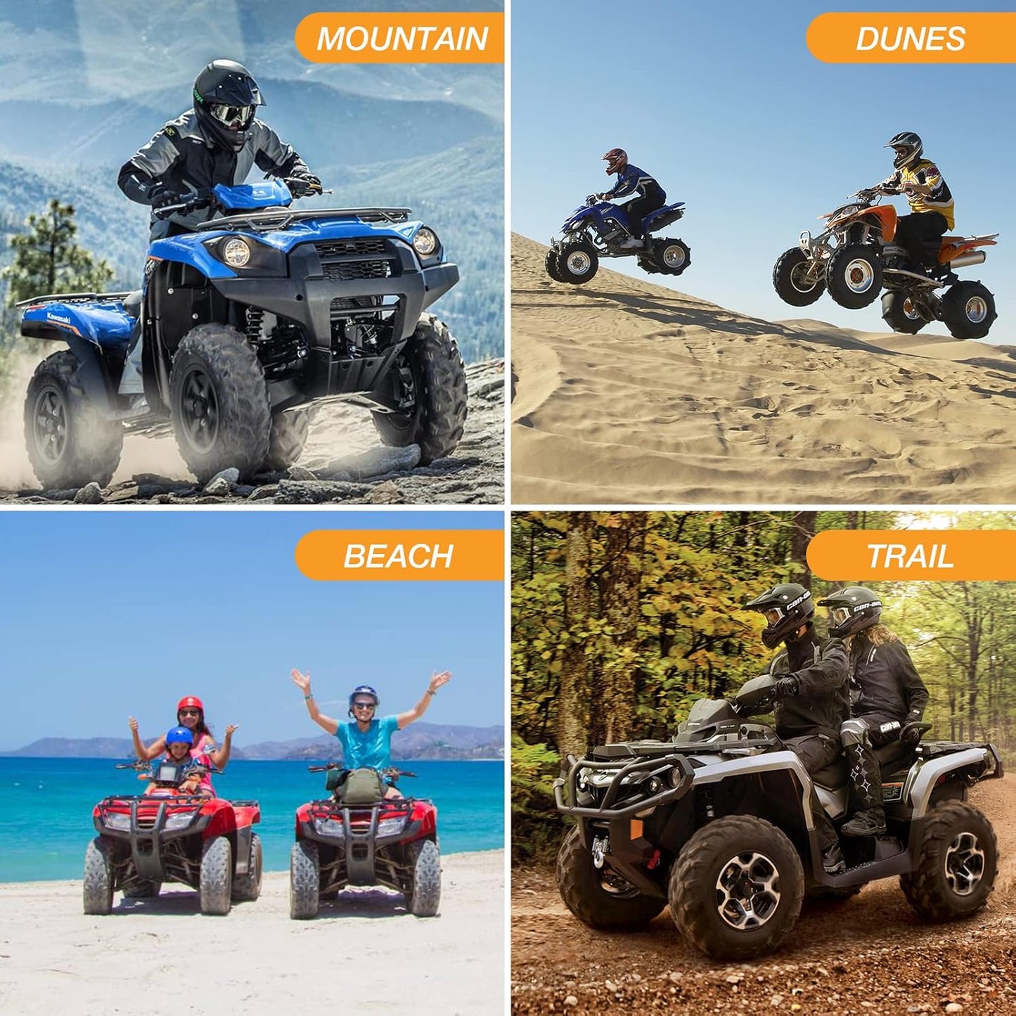 NEVERLAND ATV Cover Waterproof Heavy Duty 4 Wheeler Cover Quad Cover All Season Weather Proof Outdoor UV Protection for Polaris Yamaha Suzuki Honda (Black XLarge)