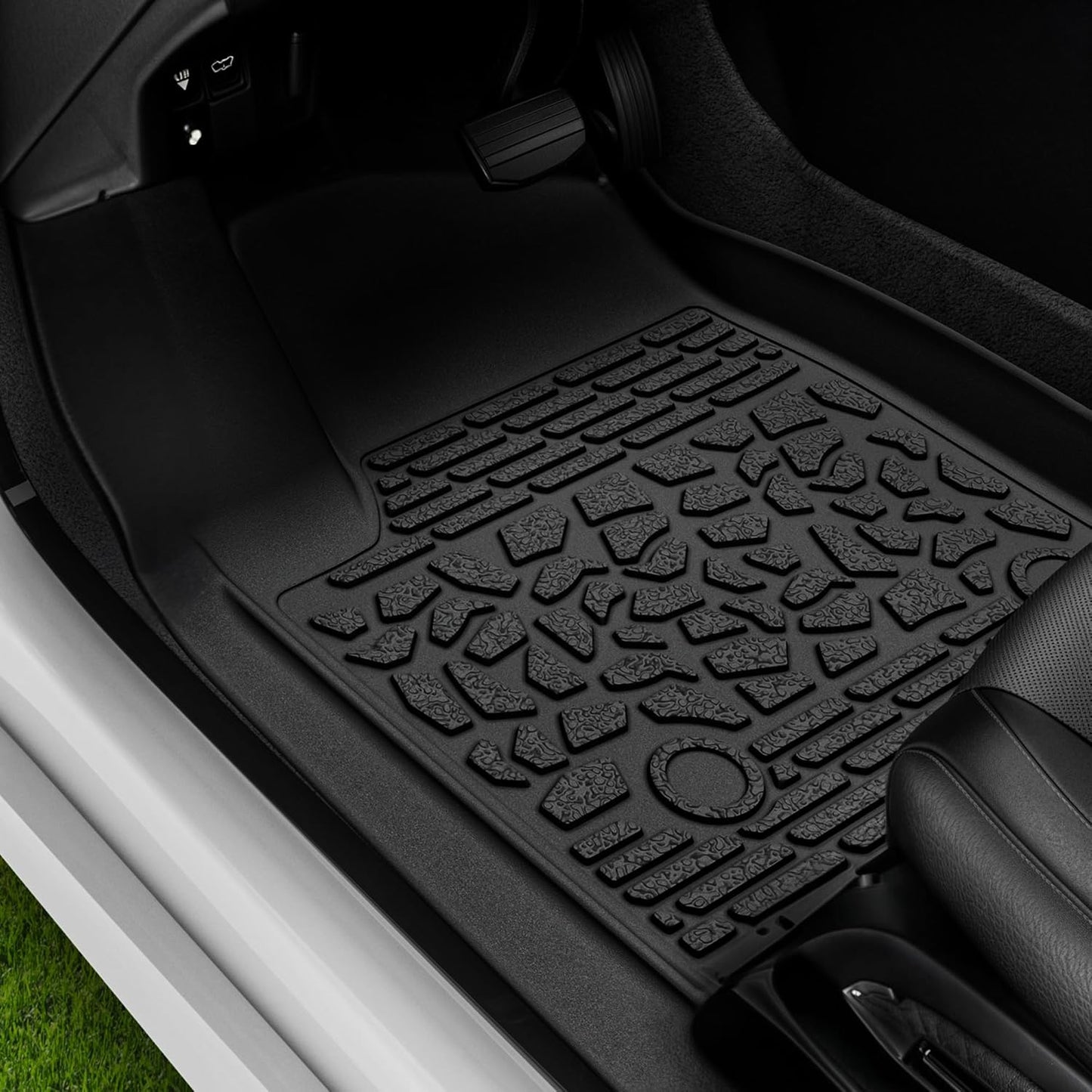 AUTOSAVER88 Floor Mats Fit for Toyota Tacoma Double Cab 2023-2018 (Automatic), Custom Fit for TPE All Weather Car Liners, Automotive 1st & 2nd Row Liners Car Mats Set Interior Accessories, Black
