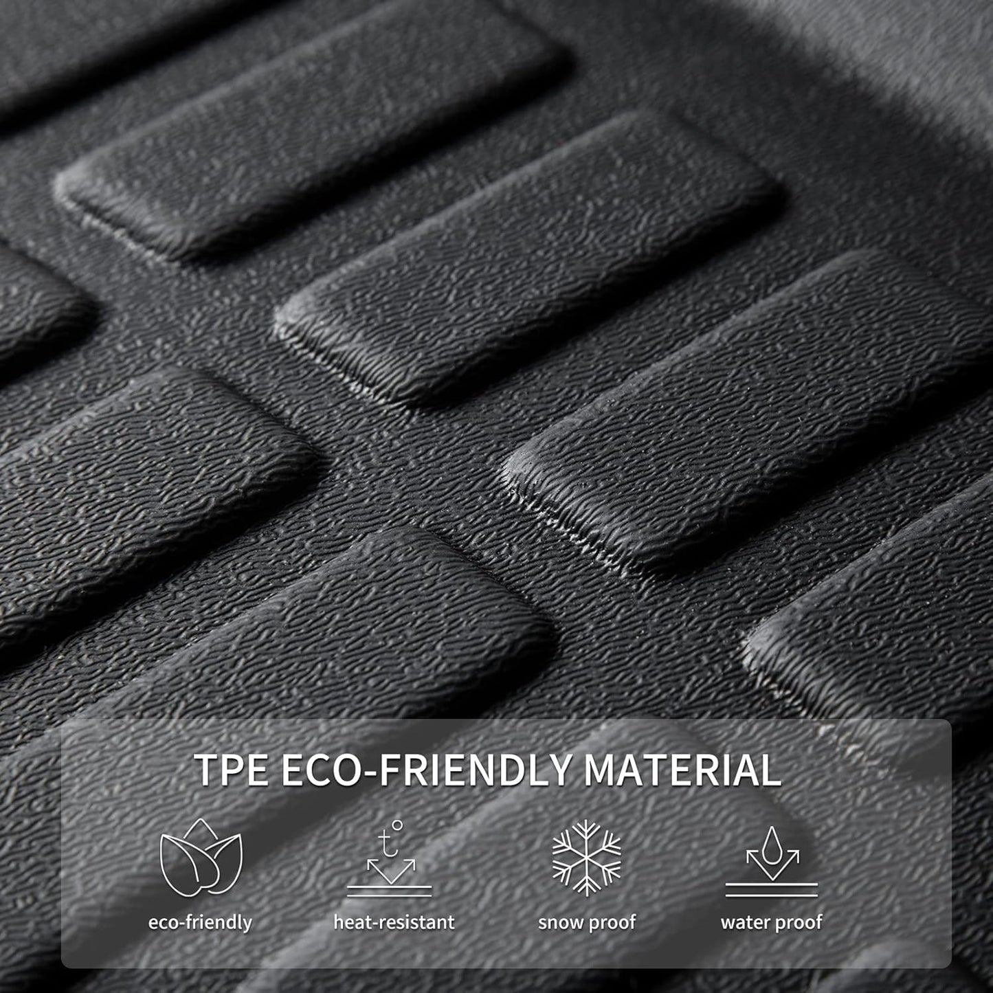 KELCSEECS® Floor Mats & Cargo Liner Custom for Volkswagen Atlas 2025 2024-2018 (7 Passenger Bench) All Weather Protection Anti-Slip TPE Floor Liners Full Set Volkswagen Atlas Accessories Black