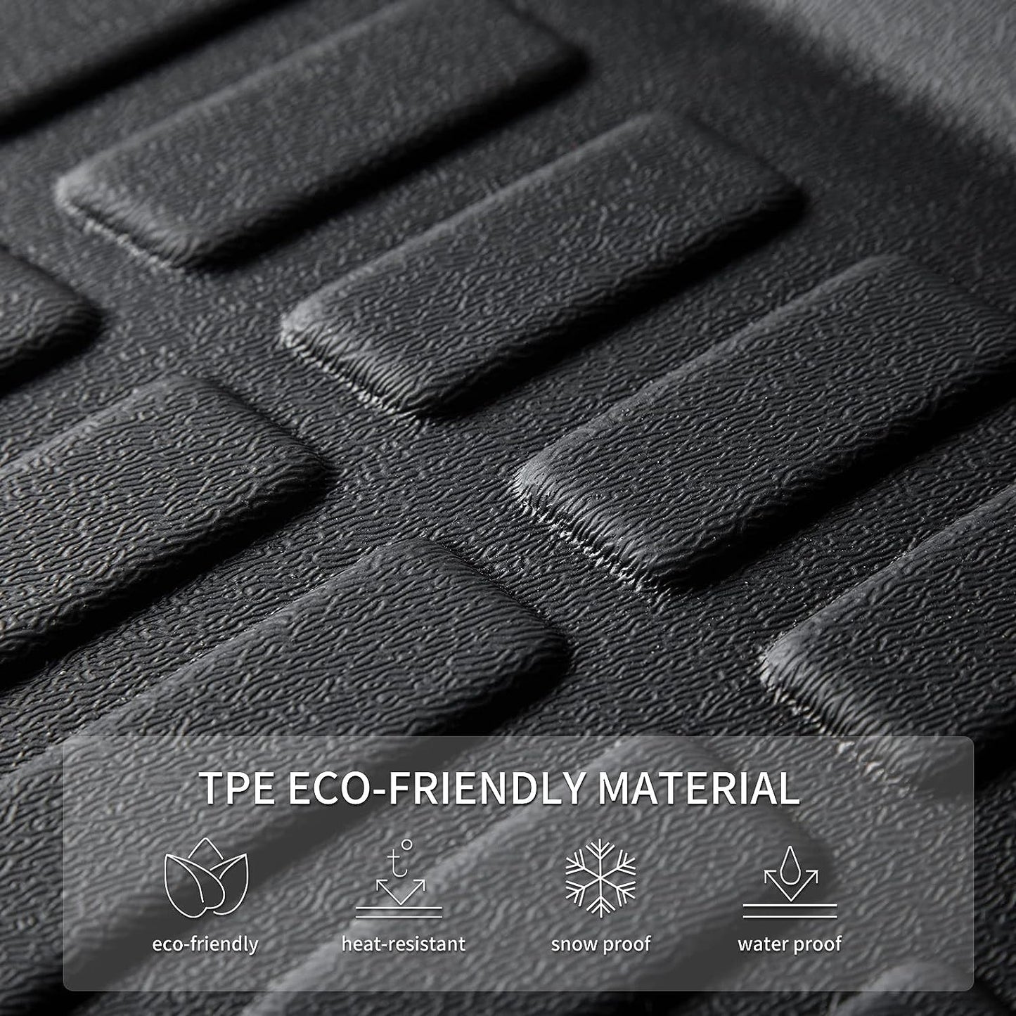 KELCSEECS® Floor Mats & Cargo Liner Custom for 2024-2018 Volkswagen Tiguan 5 Seats,All Weather Protection Anti-Slip TPE Floor Liners Full Set VW Tiguan Accessories Black