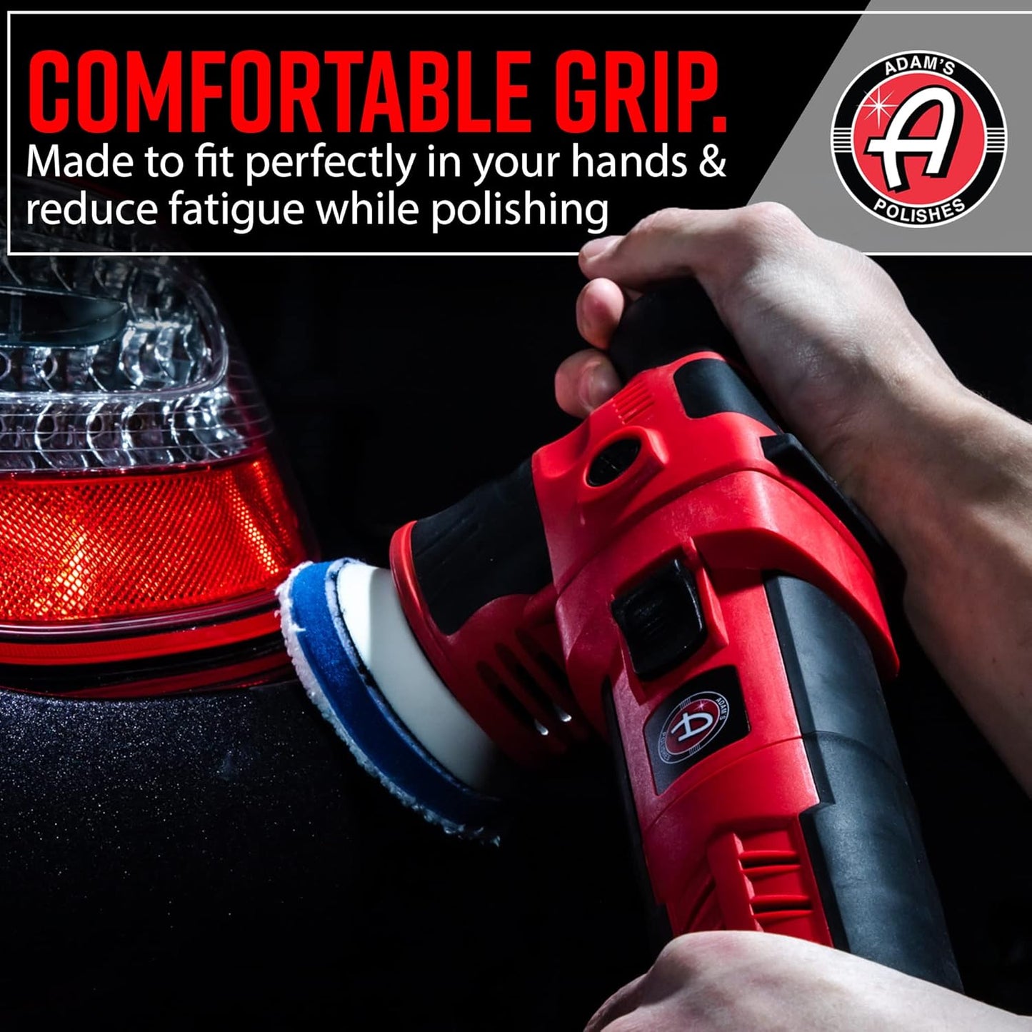 Adam's Polishes SK Pro 12mm Car Polisher - Professional Dual Action Polisher For Car Detailing - Paint Correction, Waxer Buffer DA Polisher - Variable Speed Car Polisher System