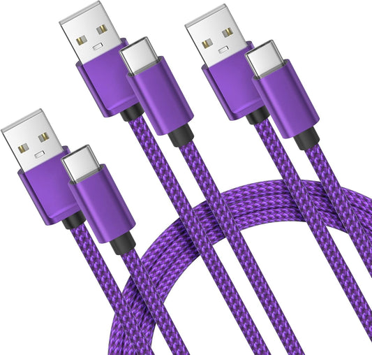 Basesailor USB Type C Charger Cable 3-Pack 3.3/6.6/10FT,Charging Cord for Samsung Galaxy Tab A 10.1 A7 S8 S7 S6 S5E,Z Flip Fold,Note 20,S9 S10 S10E S23 S20 S21 S22 FE Lite Plus Ultra,Google Pixel