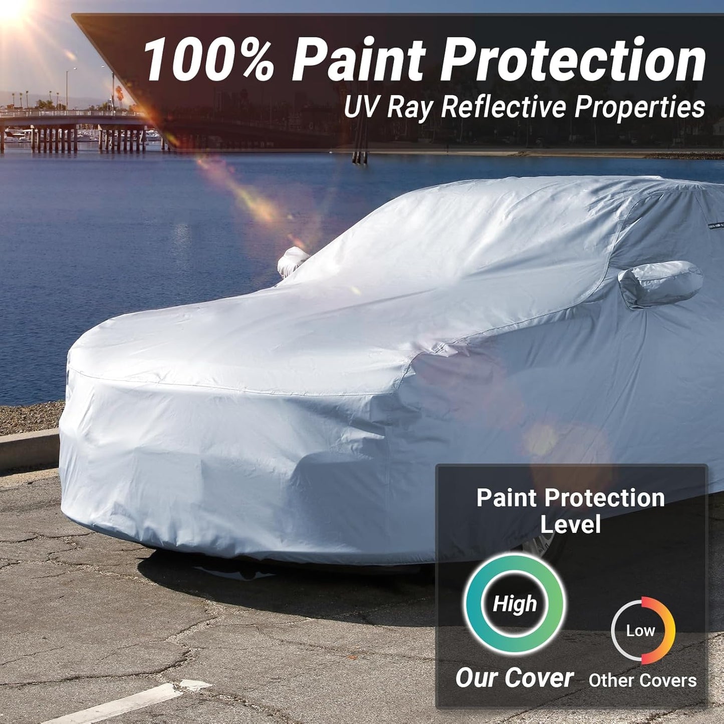 iCarCover Custom Car Cover for 2003-2025 Nissan Z, 370Z, 350Z, Waterproof All-Weather Rain Snow UV Sun Protector Full Exterior Indoor Outdoor Car Cover with Strap