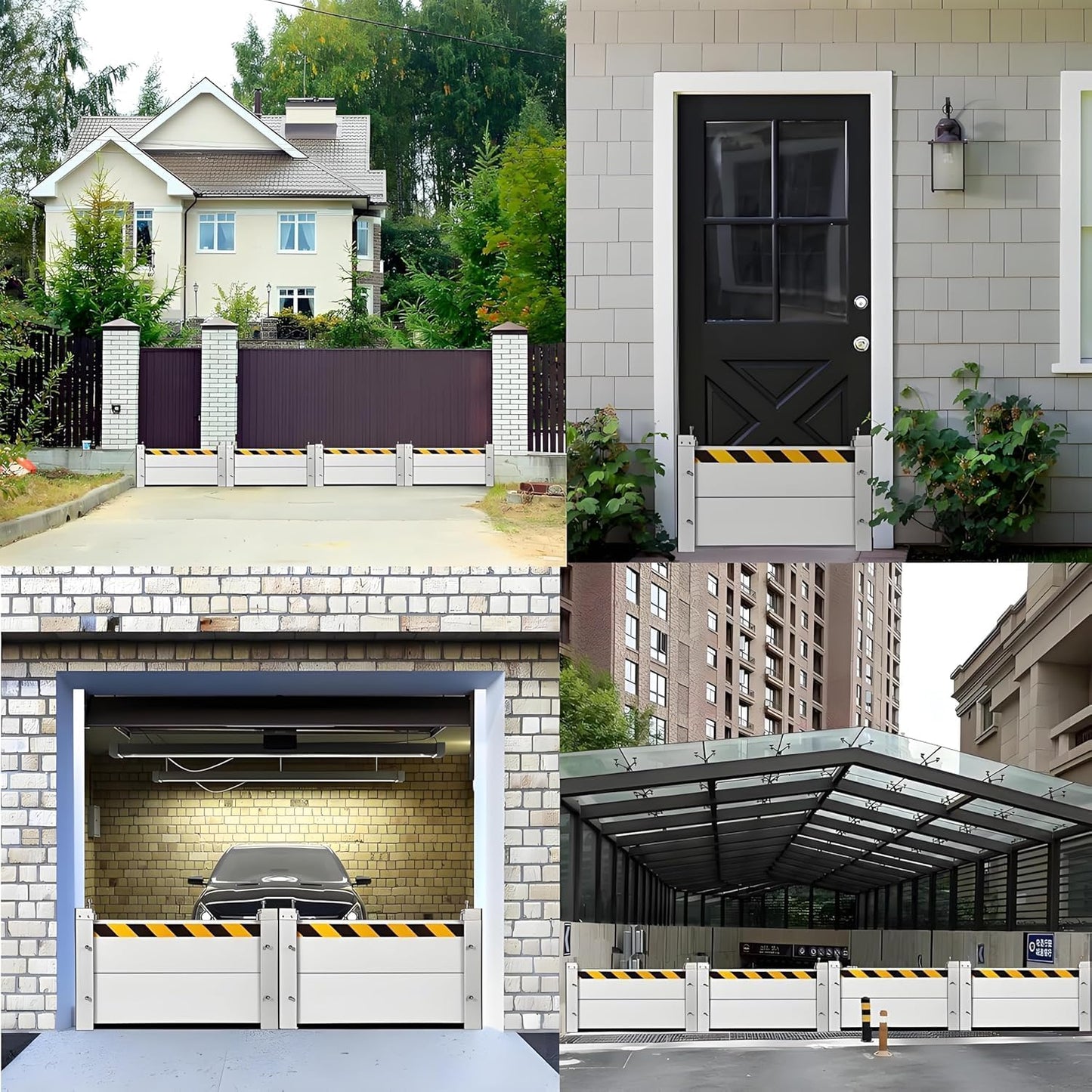 Flood Barriers for Home Exterior - Aluminum Alloy Outdoor Easy Flood Barrier Garage Doors Water Barriers for Flooding,H55 Inch/L4FT