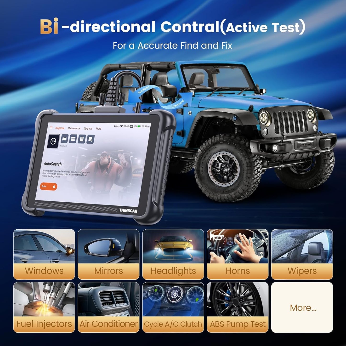 THINKCAR THINKSCAN 689 OBD2 Scanner, Bidirectional Scan Tool with Lifetime Free Update, 34+ Reset, 3000+ Active Test, ECU Coding, PMI, All System Diagnostic Scanner for Cars, CANFD & DOIP, FCA SGW