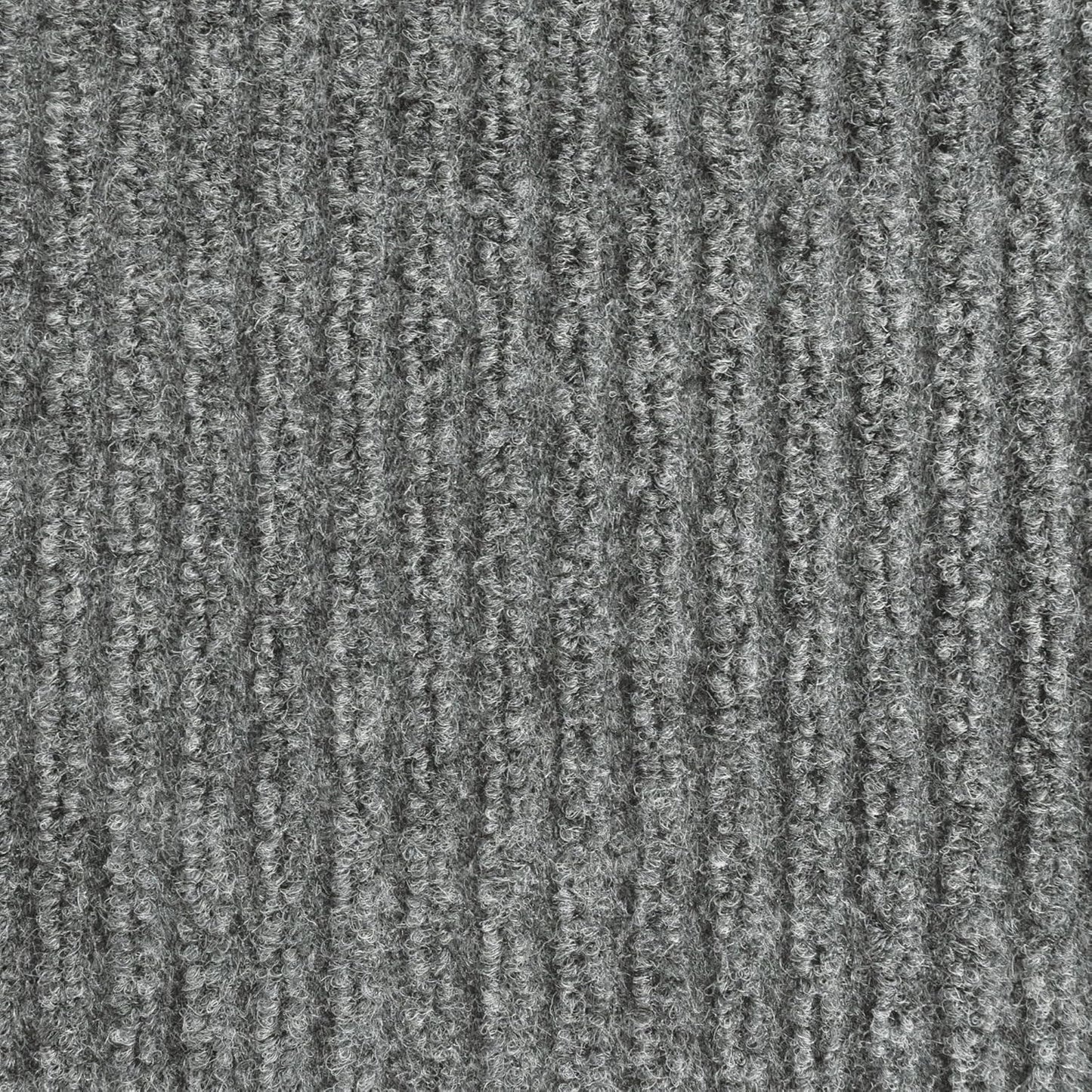 iCustomRug Spartan Weather Warrior Indoor/Outdoor Utility Ribbed Carpet Runner with Non-Slip Thermoplastic Rubber Backing, 3ft X 32ft in Grey